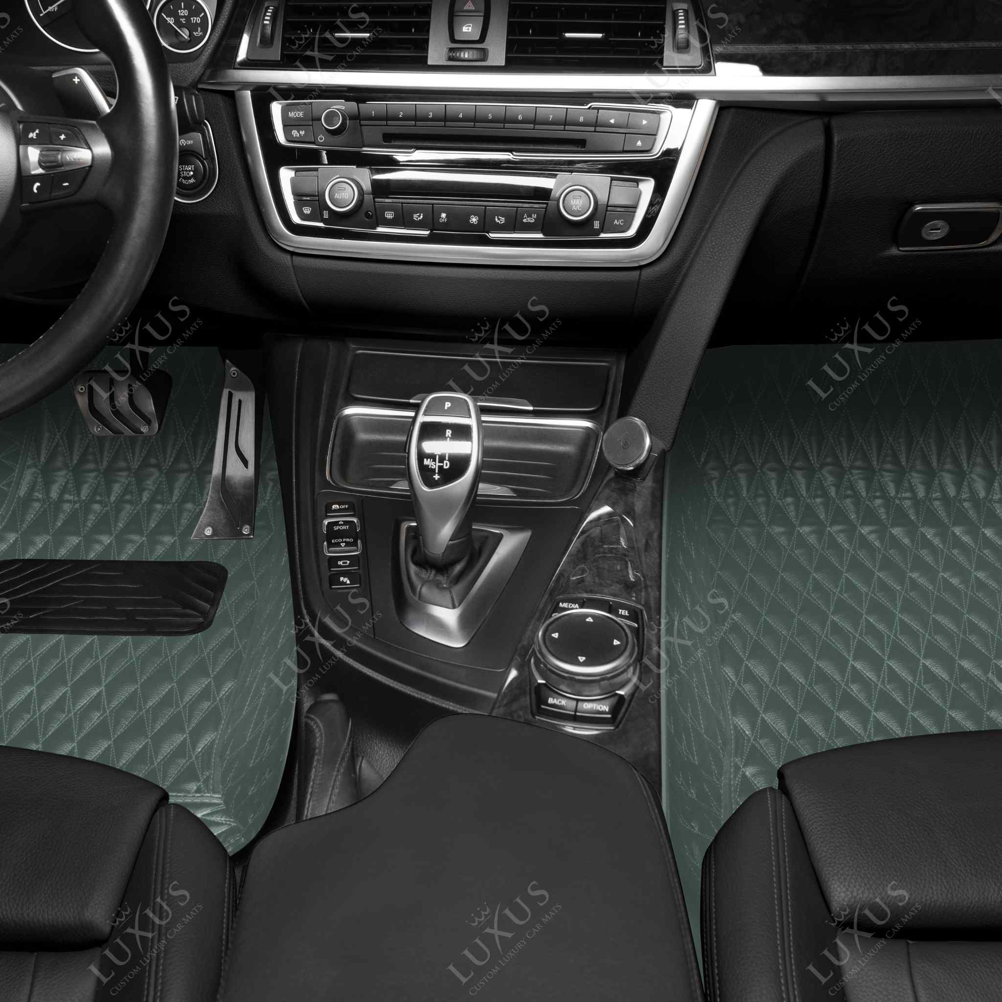 Luxus Premium Twin-Diamond Custom Luxury Car Mats Set | Dove Gray