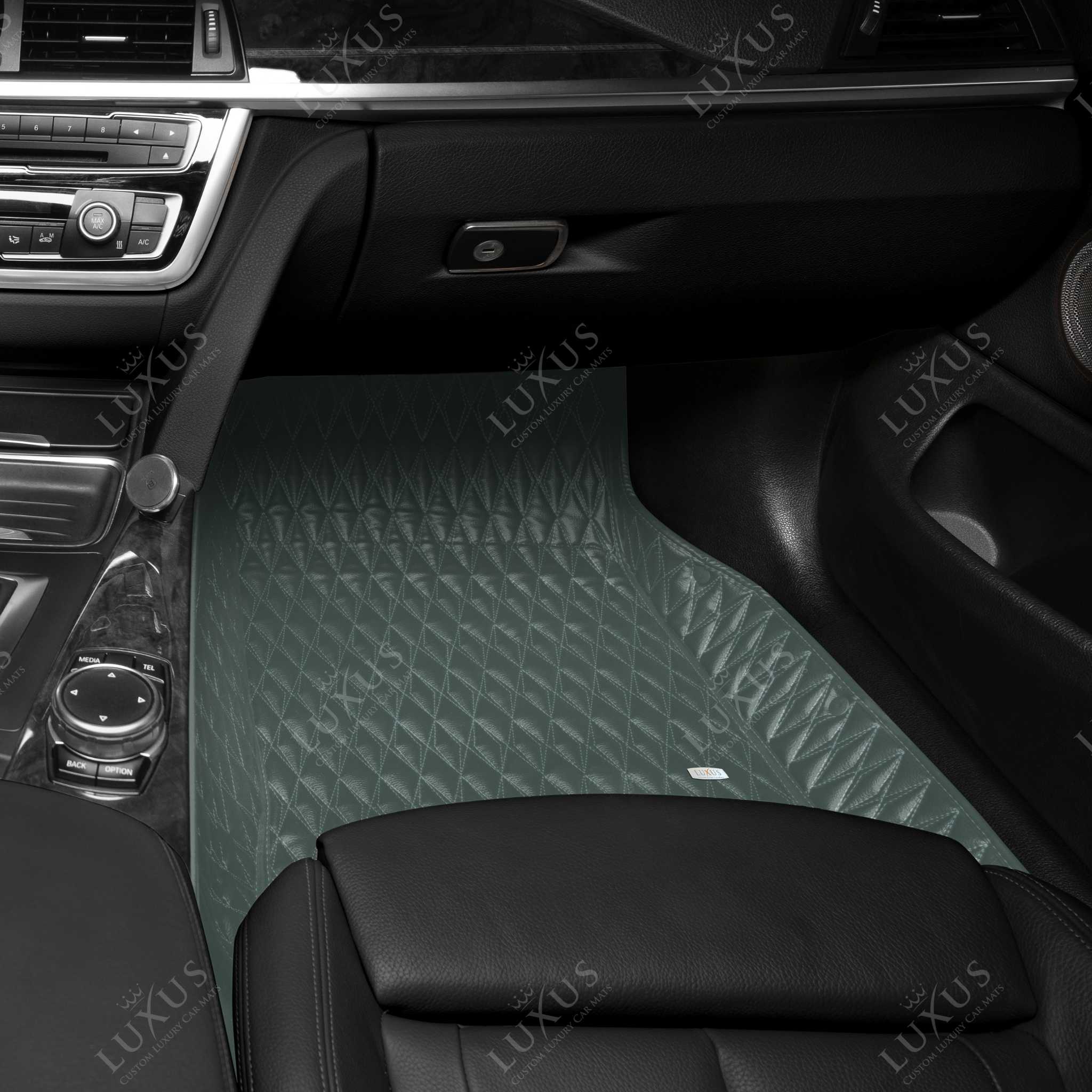 Luxus Premium Twin-Diamond Custom Luxury Car Mats Set | Dove Gray