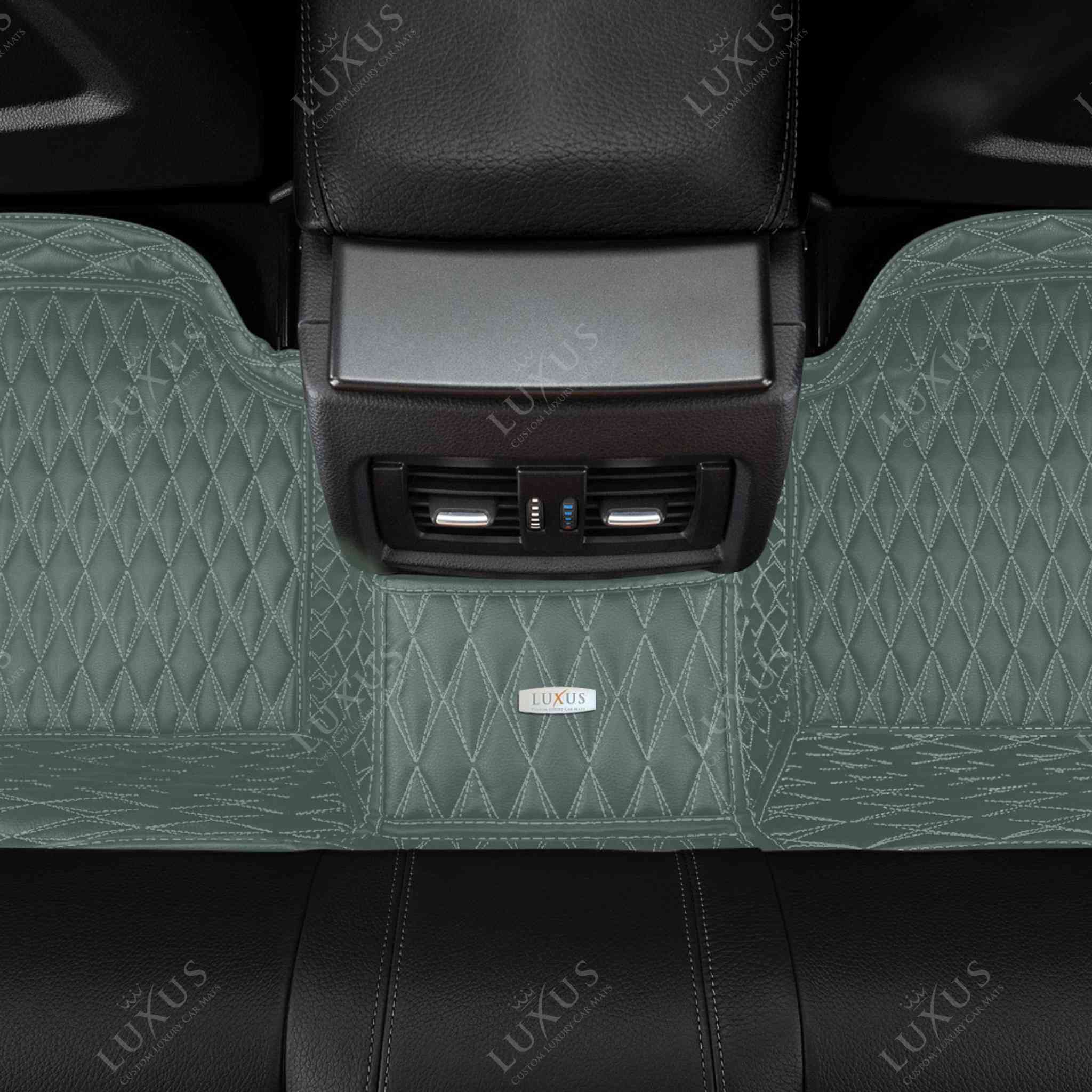Luxus Premium Twin-Diamond Custom Luxury Car Mats Set | Dove Gray