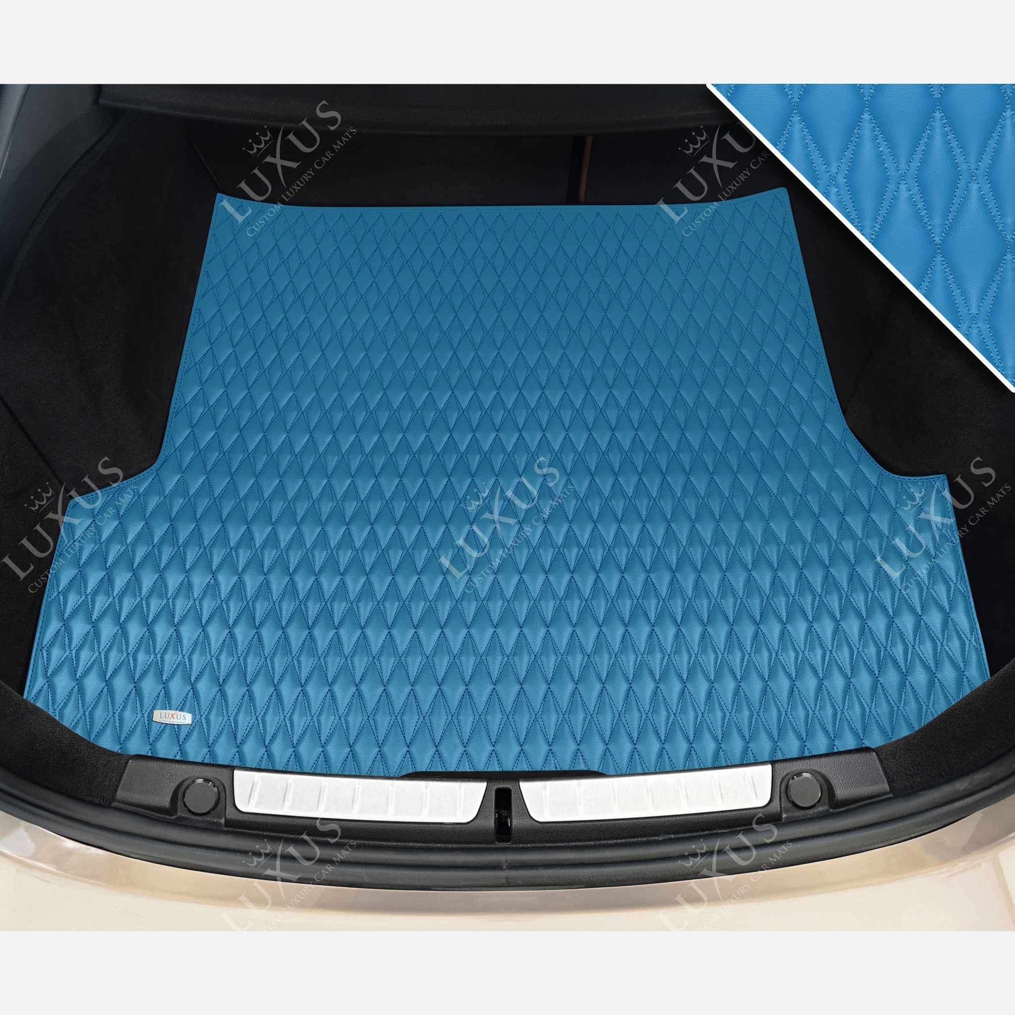 Luxus Premium Twin-Diamond Custom Base Trunk Liner | Sky Blue