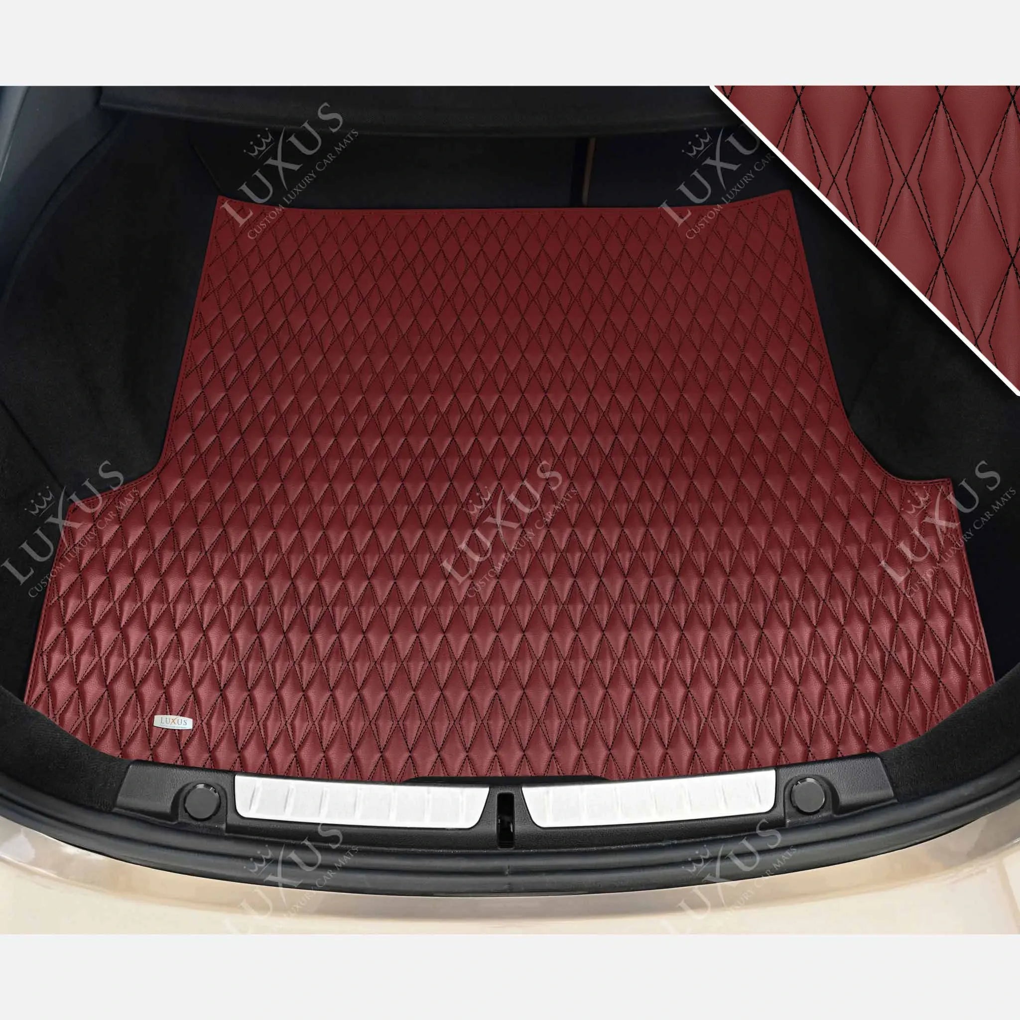 Luxus Premium Twin-Diamond Custom Base Trunk Liner | Wine Red