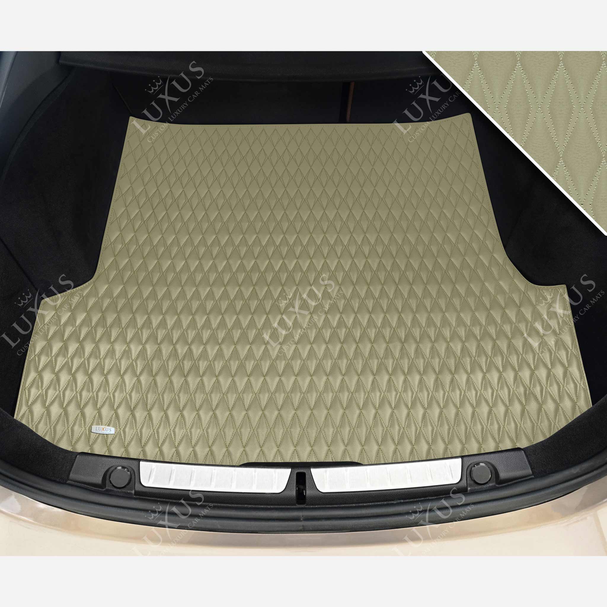 Luxus Premium Twin-Diamond Custom Base Trunk Liner | Cream Beige