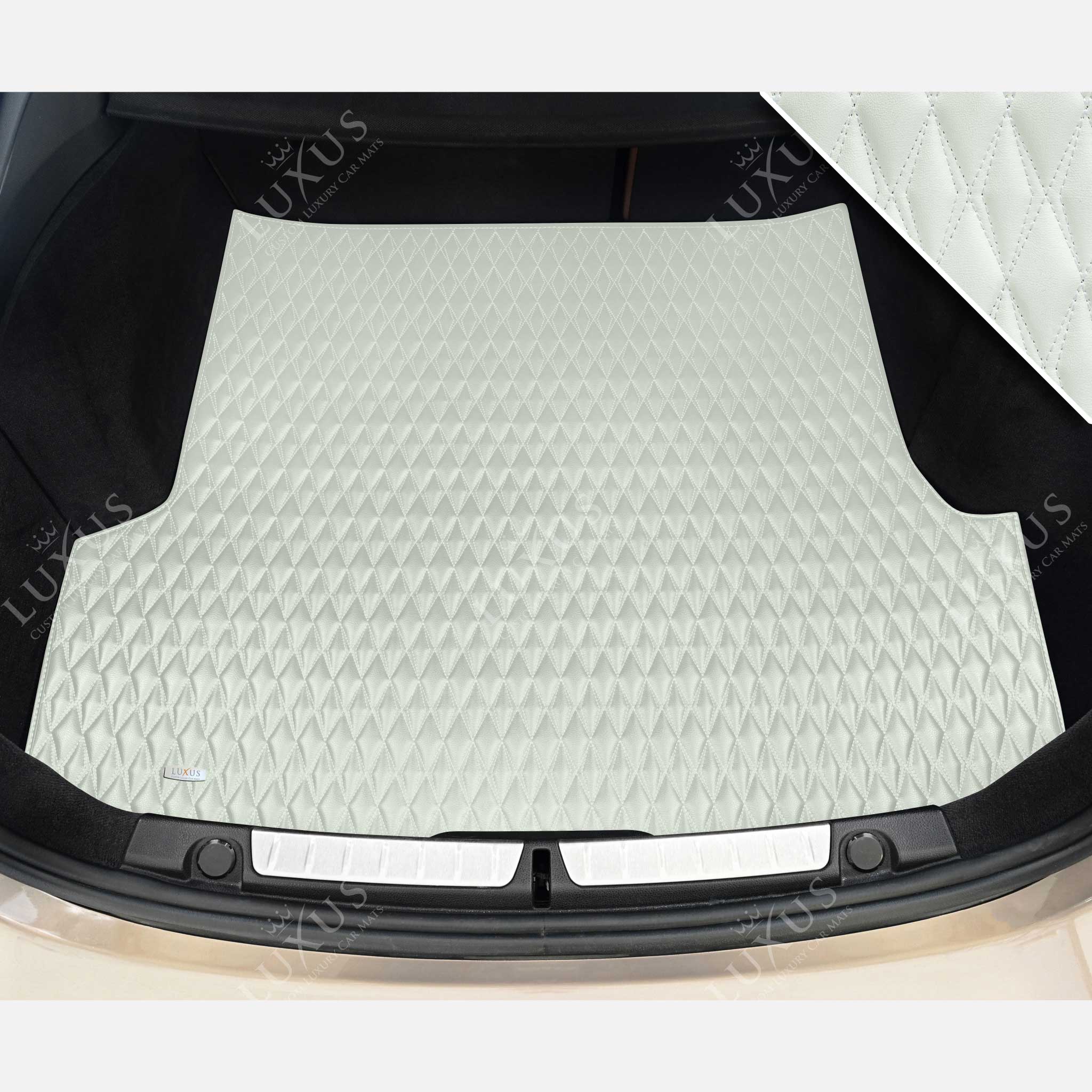 Luxus Premium Twin-Diamond Custom Base Trunk Liner | Snow White