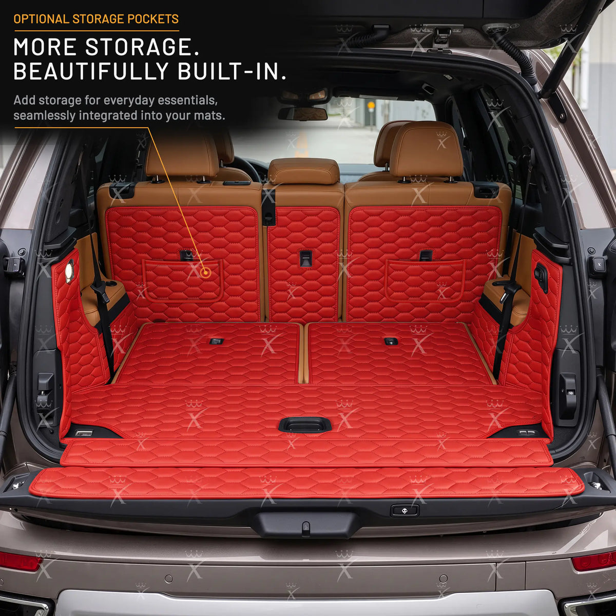 Luxus Honeycomb 360Fit Series Trunk Mat | Ferrari Red