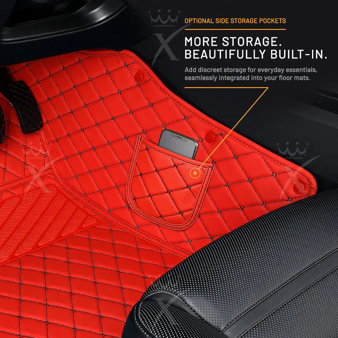 Luxus Car Mats™ - Ferrari Red Luxury Car Matts Set