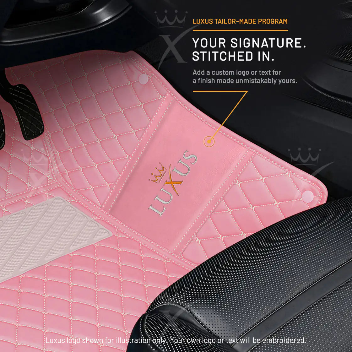 Luxus Diamond Series Floor Mats | Flamingo Pink