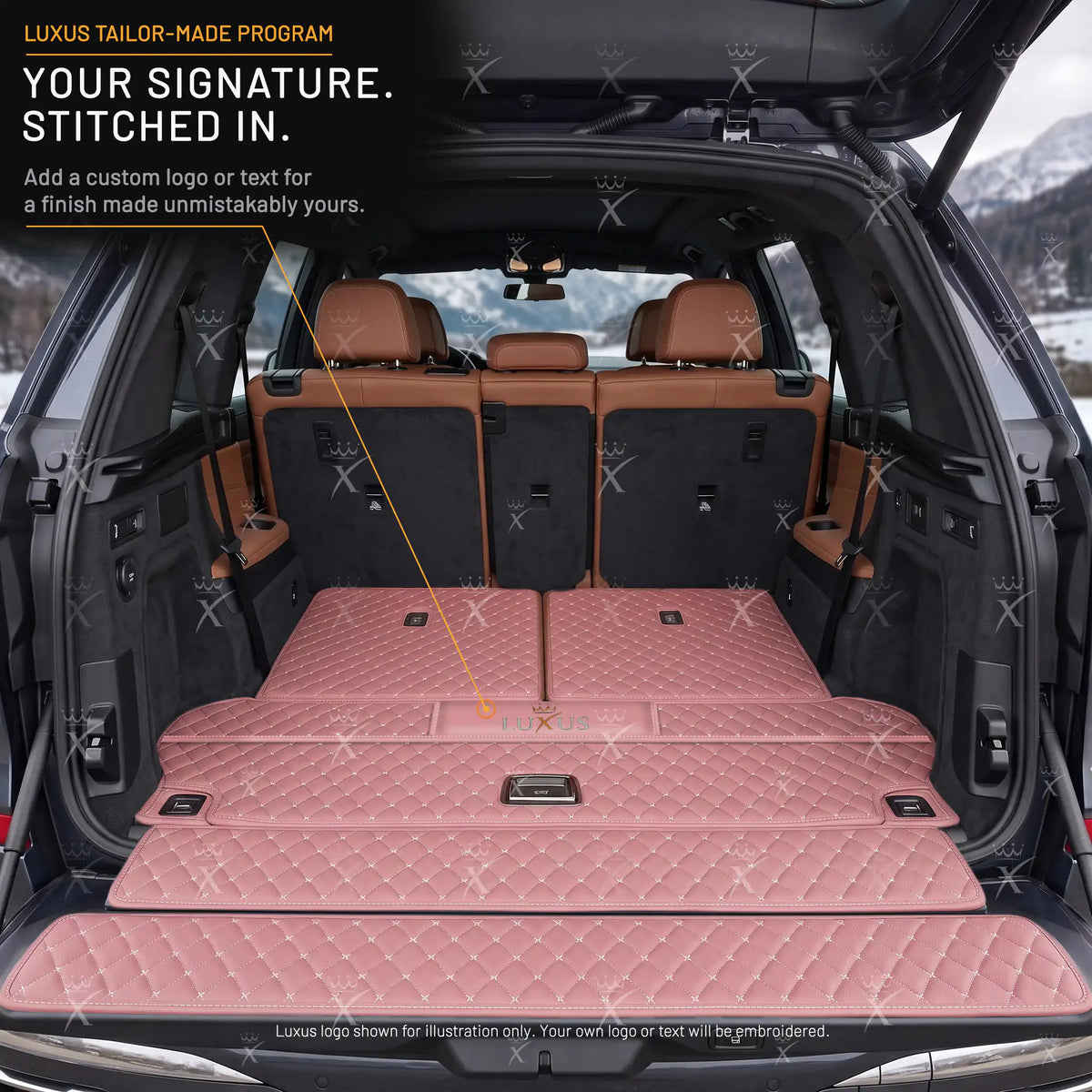 Luxus Car Mats™ – Kirschrote Luxus-Leder-Kofferraum-/Kofferraummatte