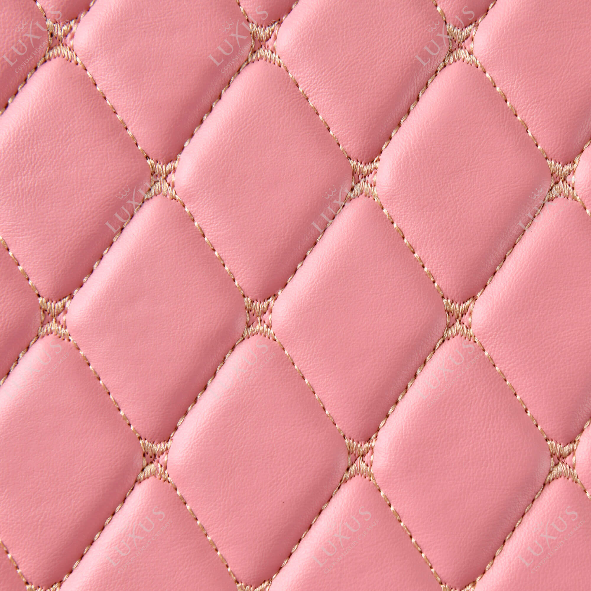 Luxus Premium Diamond Custom Car Mats Set | Flamingo Pink