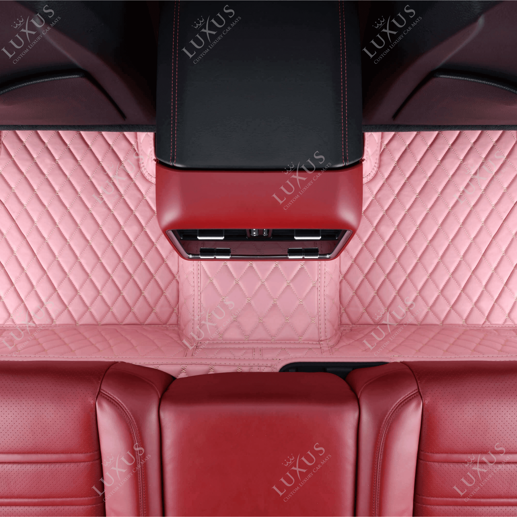 Luxus Premium Diamond Custom Car Mats Set | Flamingo Pink