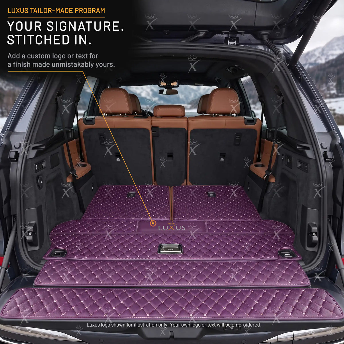 Luxus Diamond BaseFit Series Trunk Mat | Lavender Purple