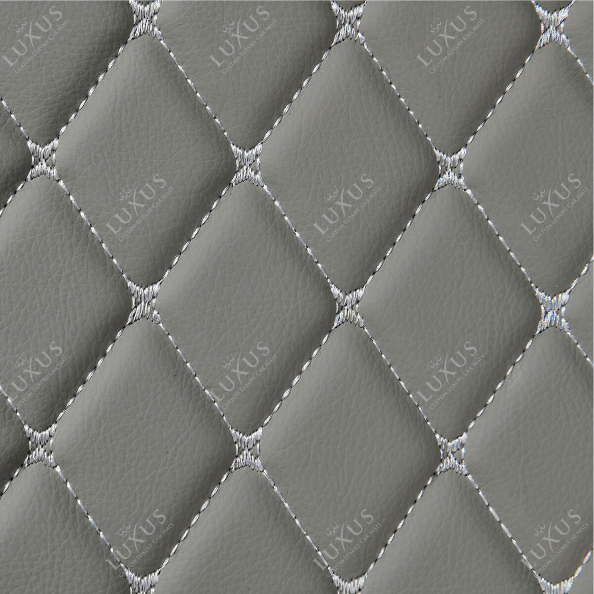 Luxus Premium Diamond Custom Car Mats Set | Light Gray