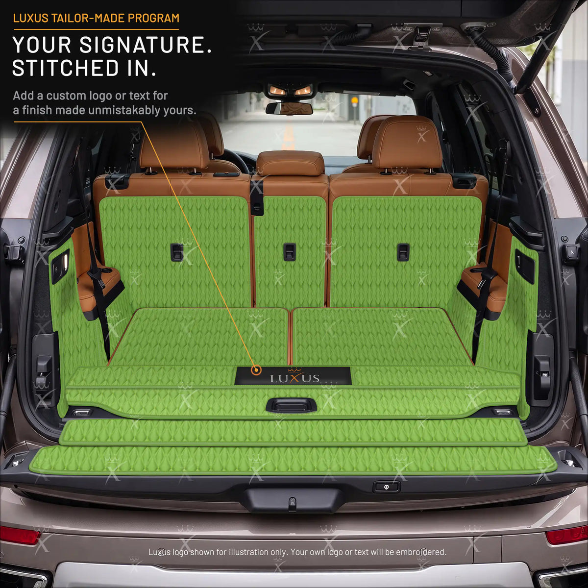 Luxus Twin-Diamond 360Fit Series Trunk Mat | Lime Green