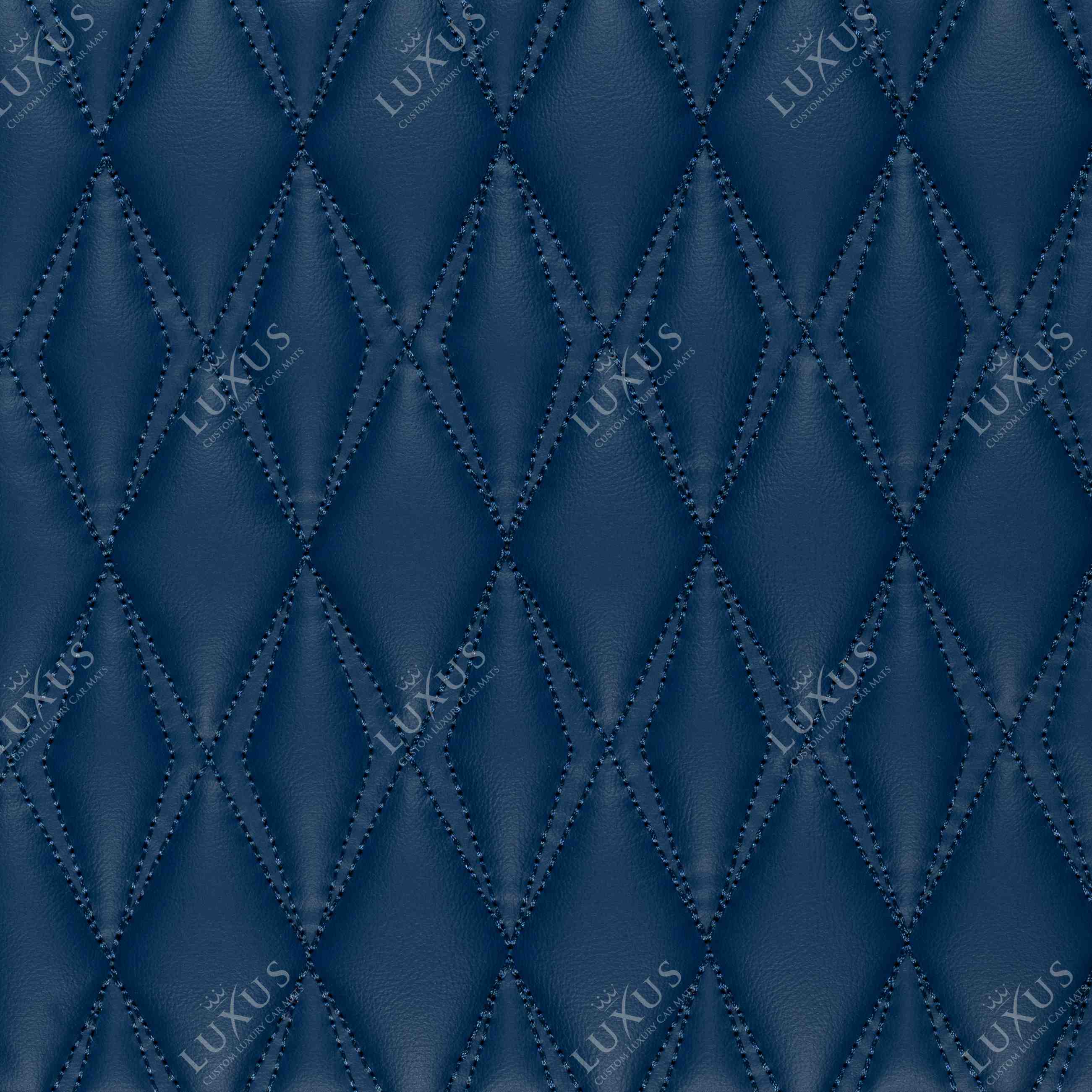 Luxus Premium Twin-Diamond Custom Luxury Car Mats Set | Midnight Blue