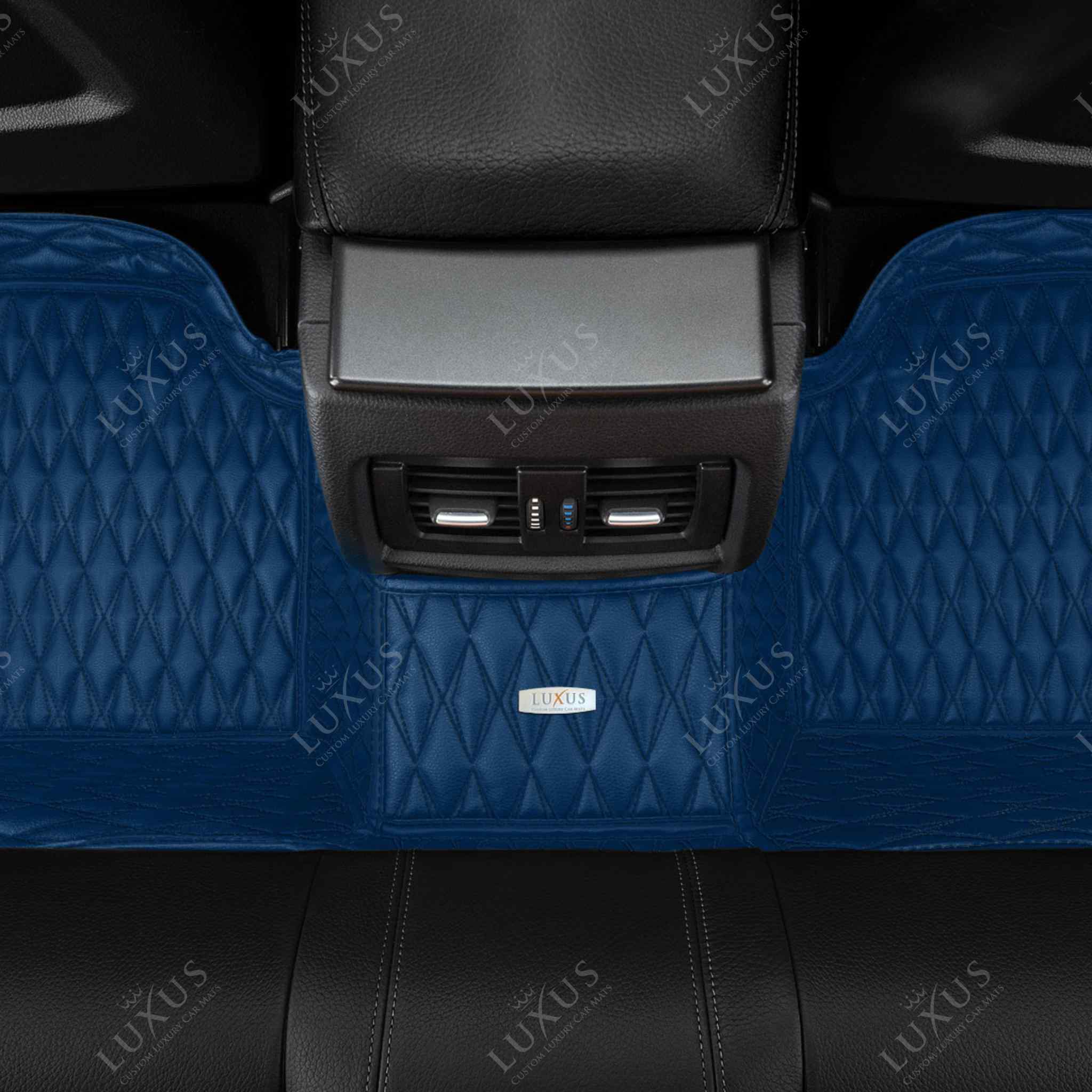 Luxus Premium Twin-Diamond Custom Luxury Car Mats Set | Midnight Blue