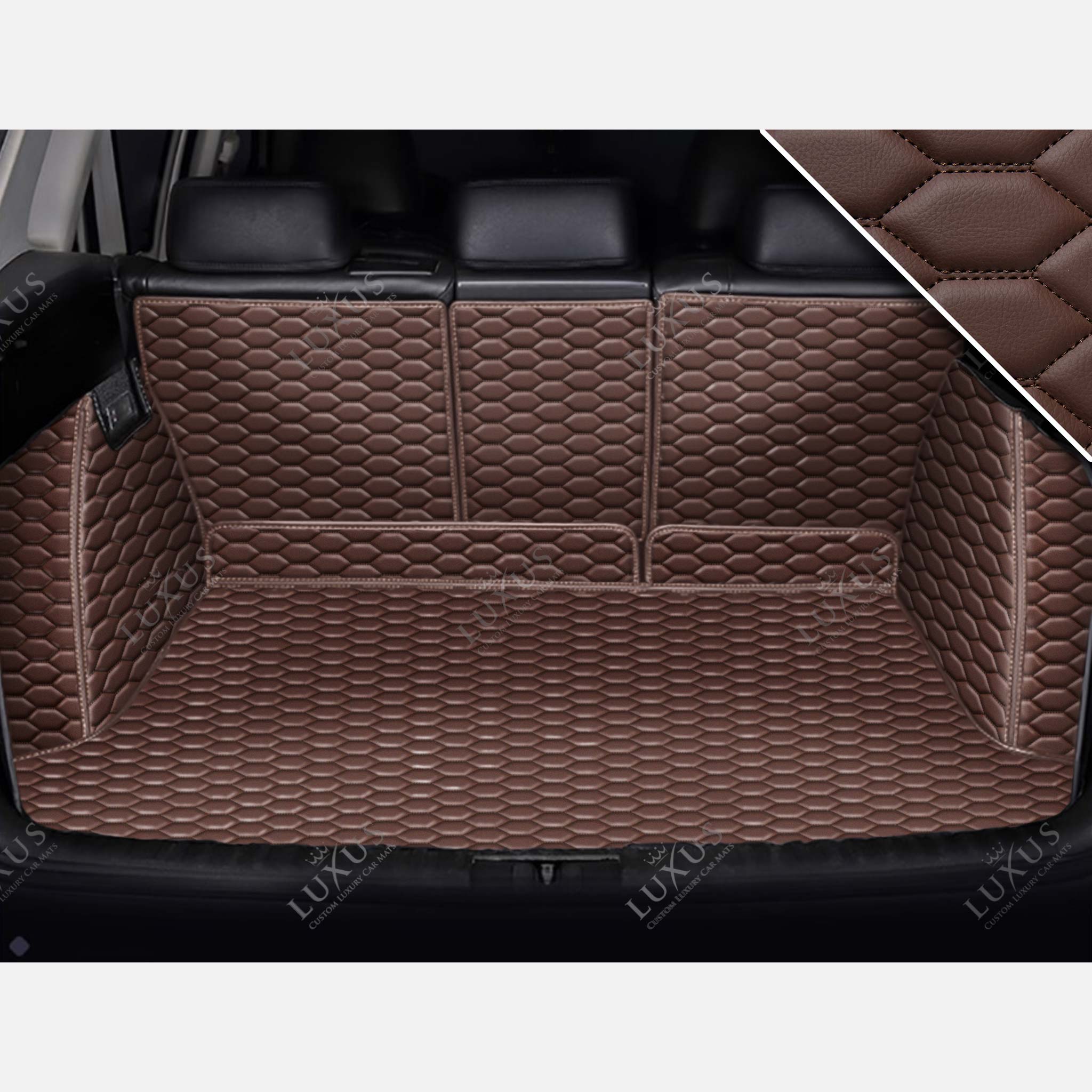 Luxus 360Fit Premium Honeycomb Custom Trunk Liner | Chocolate Brown