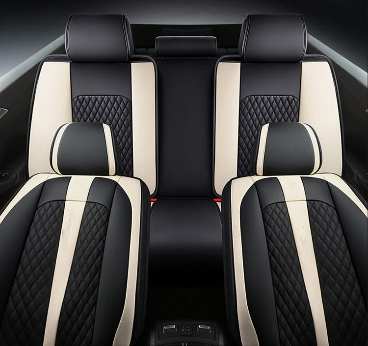 Black Universal Diamond Stitching Luxury Seat Covers