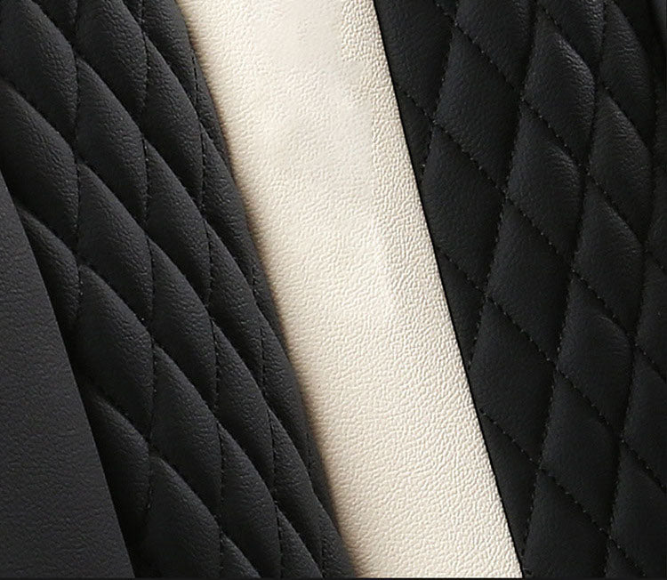 Black & White Universal Diamond Stitching Luxury Seat Covers
