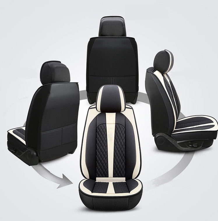 Black & White Universal Diamond Stitching Luxury Seat Covers