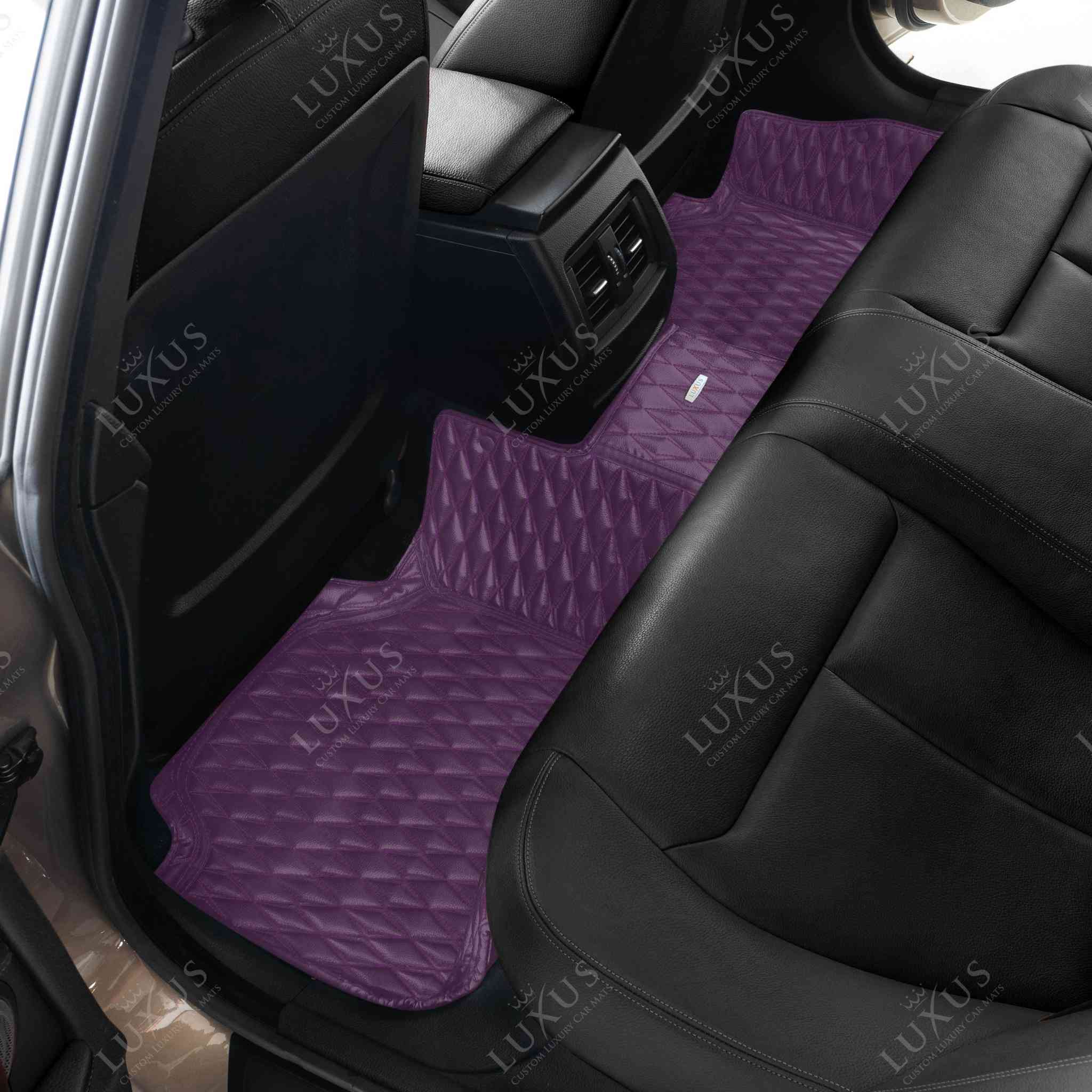 Luxus Premium Twin-Diamond Custom Luxury Car Mats Set | Plum Purple
