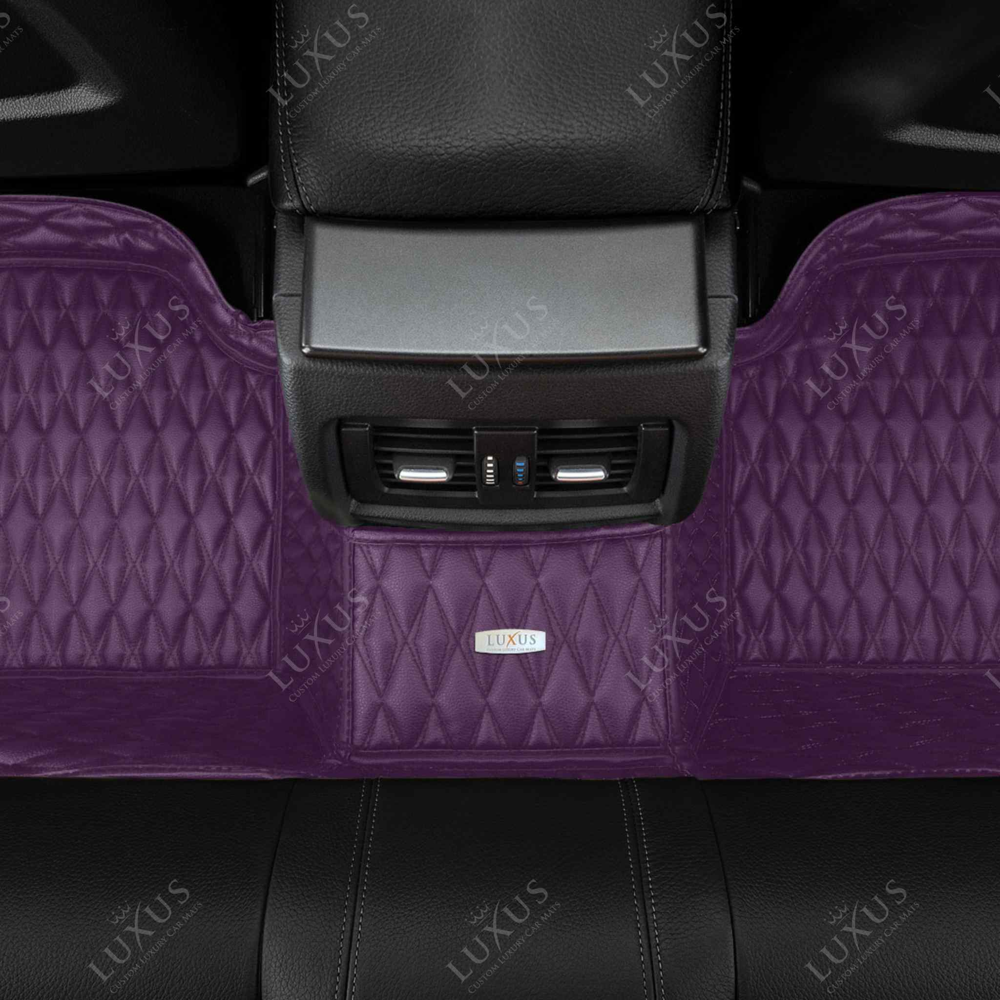 Luxus Premium Twin-Diamond Custom Luxury Car Mats Set | Plum Purple