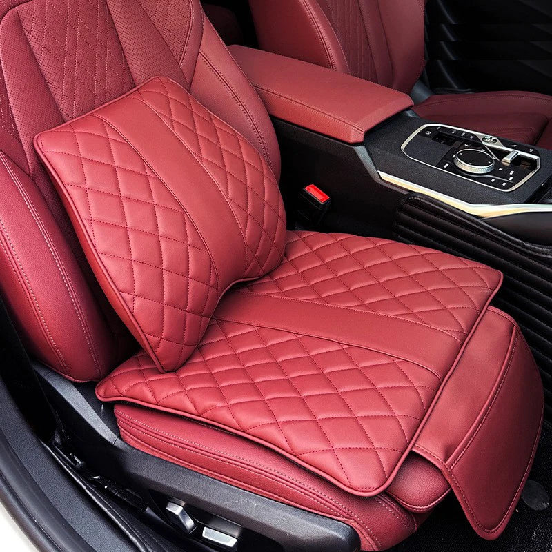 Luxus Premium Diamond Stitching Seat Cushion & Lumbar Support