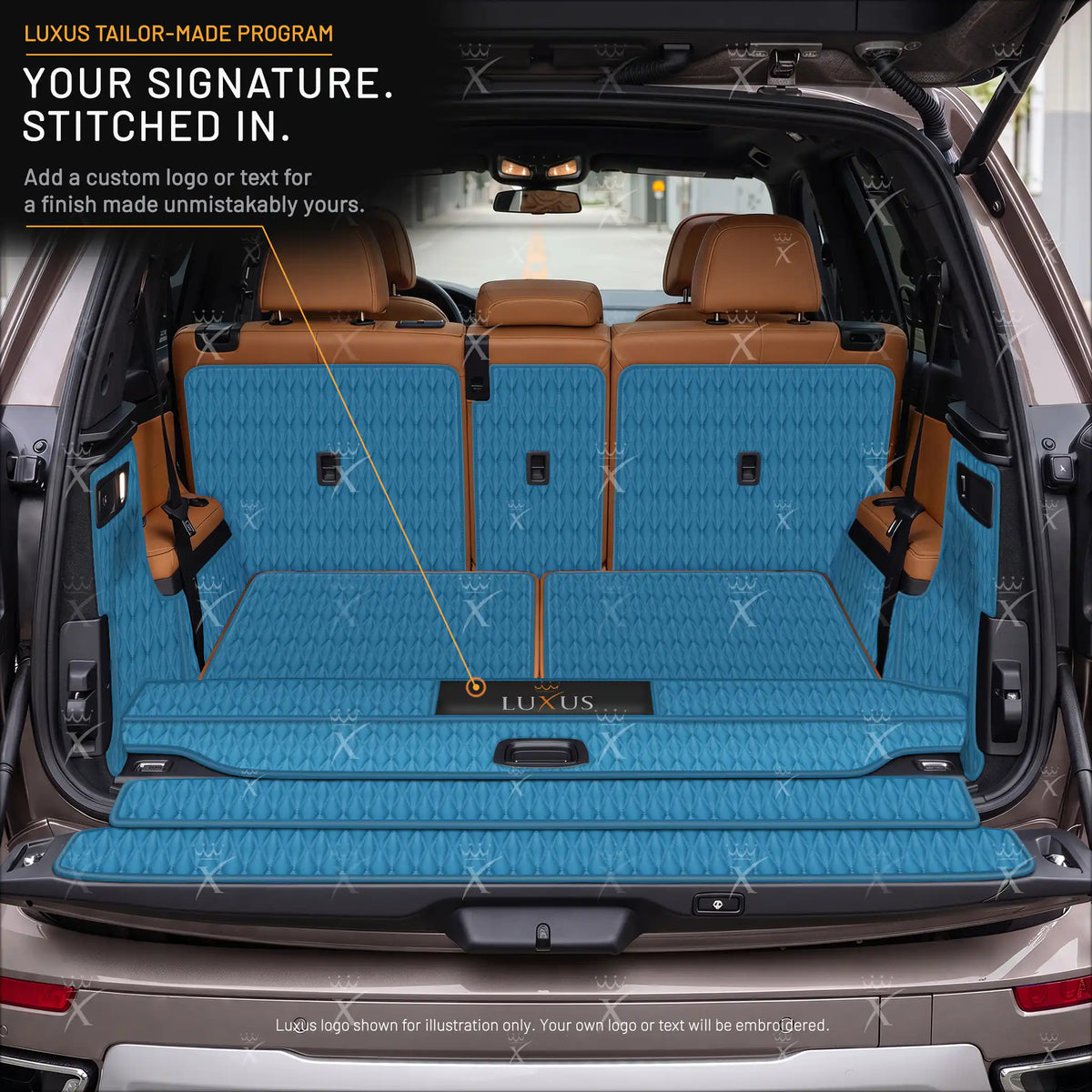 Luxus Twin-Diamond 360Fit Series Trunk Mat | Sky Blue