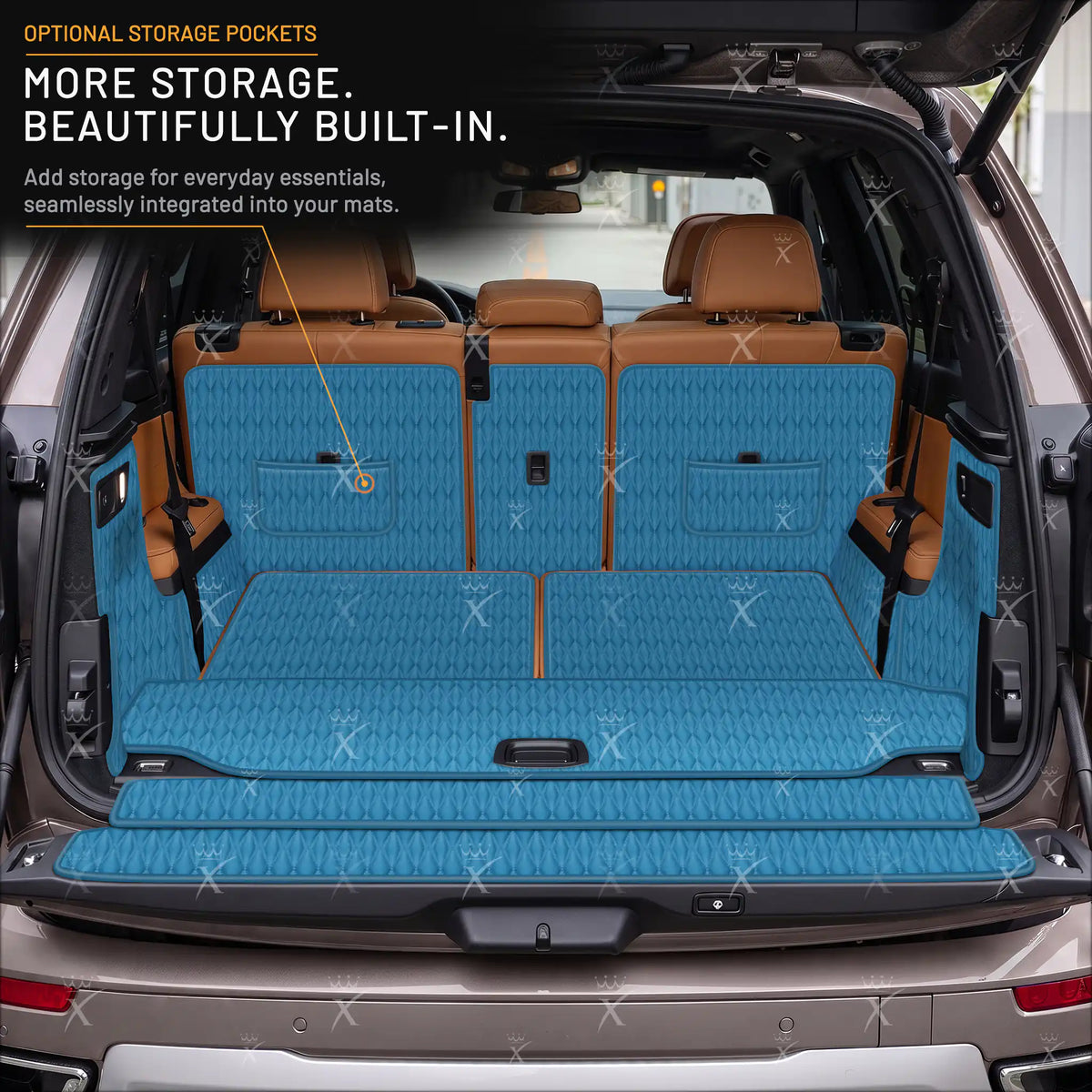 Luxus Twin-Diamond 360Fit Series Trunk Mat | Sky Blue