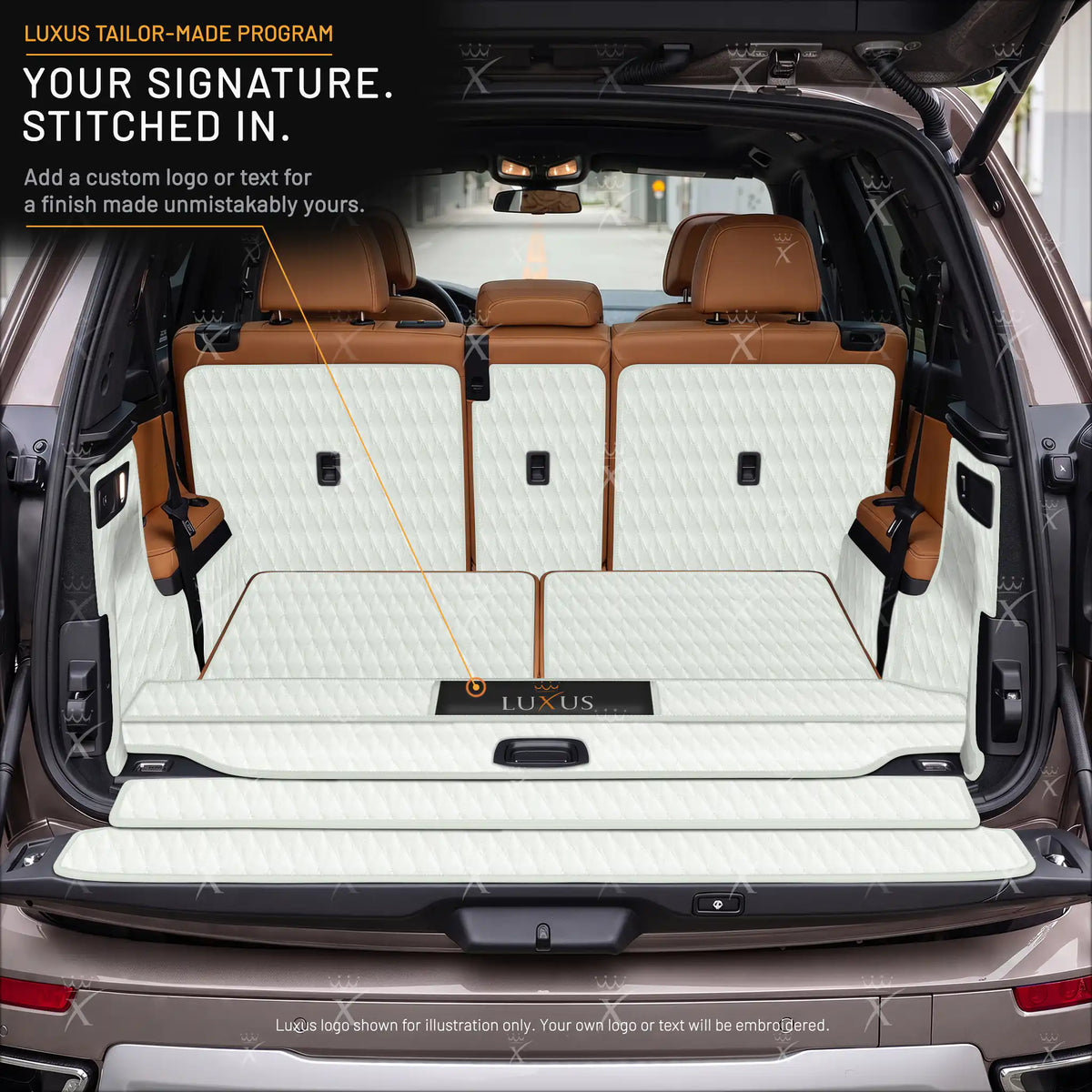 Luxus Twin-Diamond 360Fit Series Trunk Mat | Snow White