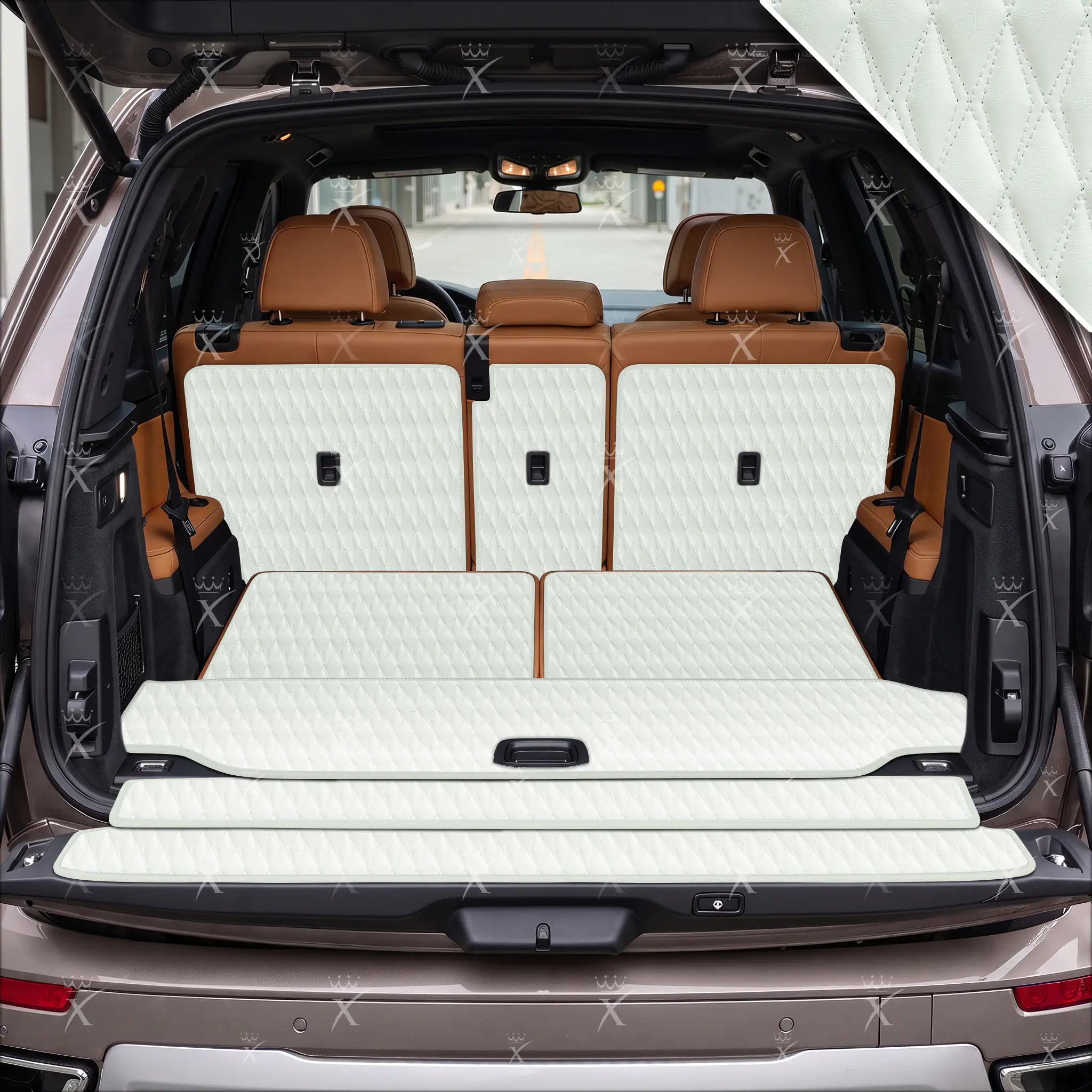 Luxus Twin-Diamond XtendFit Series Trunk Mat | Snow White