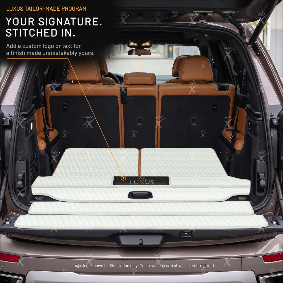 Luxus Twin-Diamond BaseFit Series Trunk Mat | Snow White