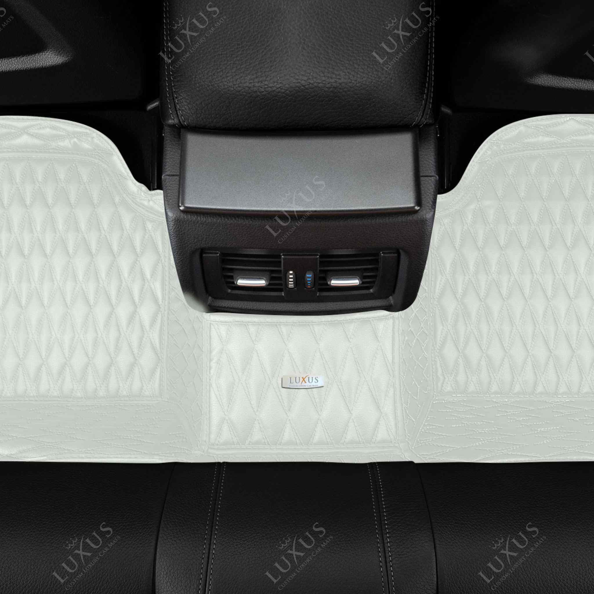 Luxus Premium Twin-Diamond Custom Luxury Car Mats Set | Snow White