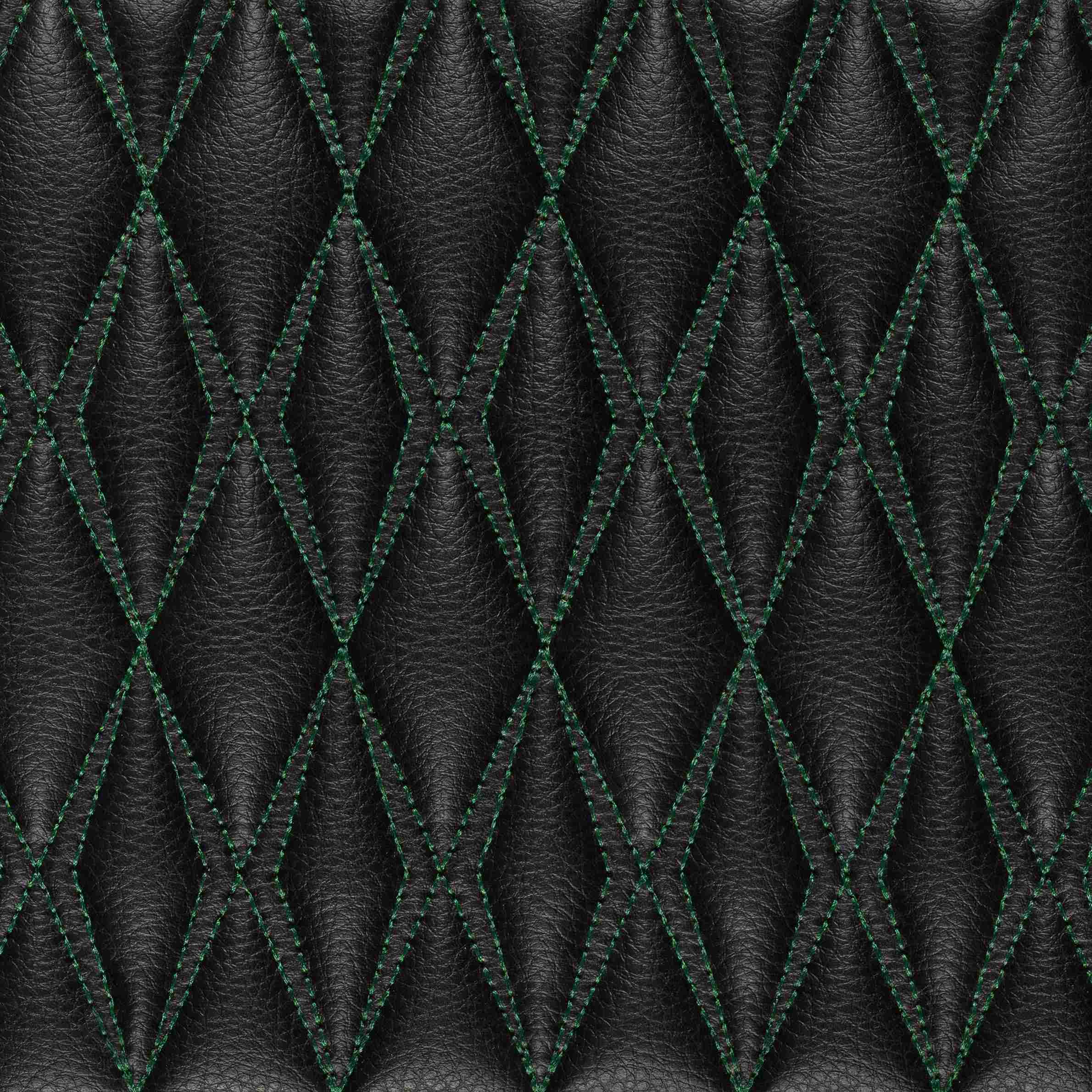 Luxus Car Mats™ – 3D-Luxus-Leder-Kofferraum-/Kofferraummatte in Schwarz und Schwarz mit Nähten