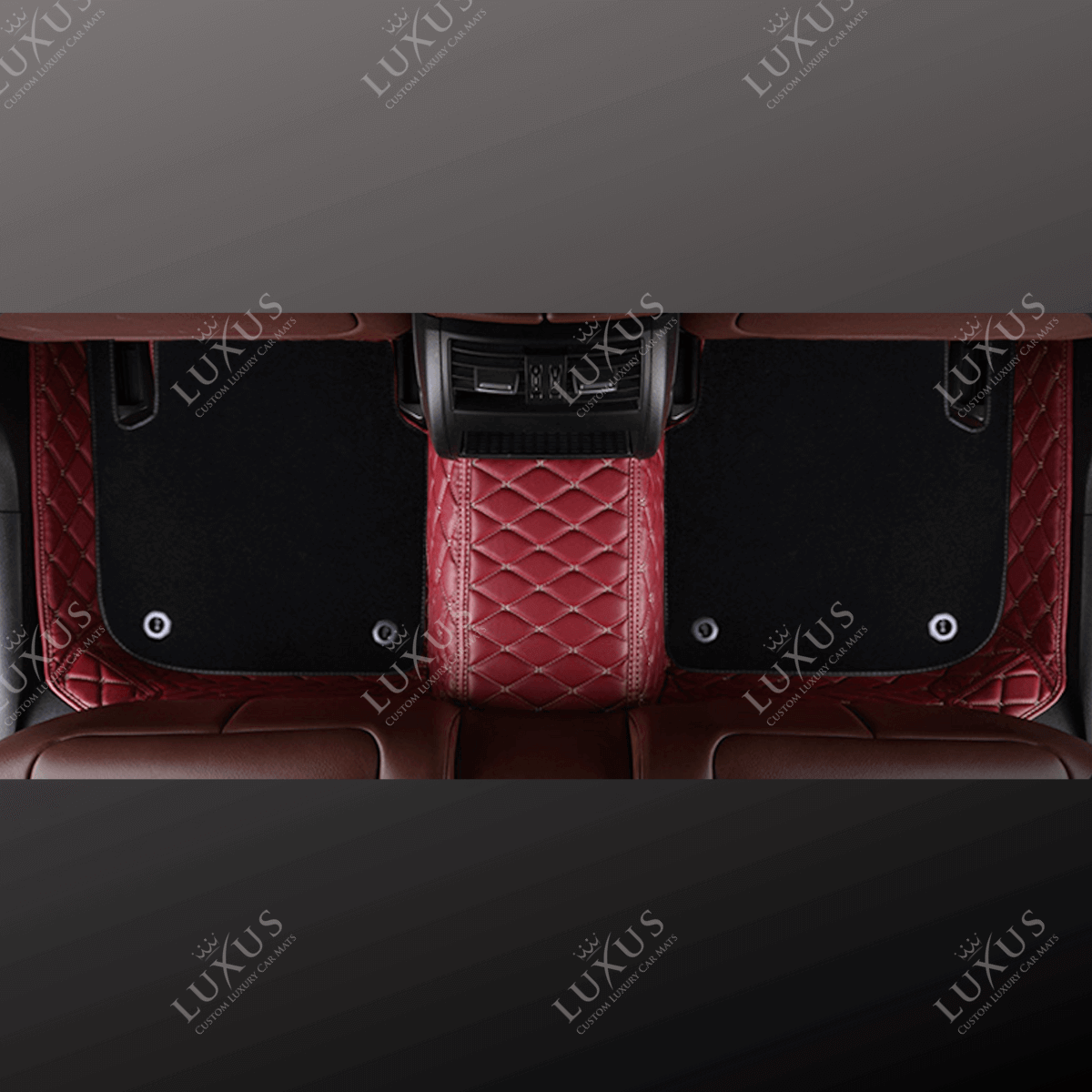 Luxus Car Mats™ - svart og blå søm Luksus bilmattesett