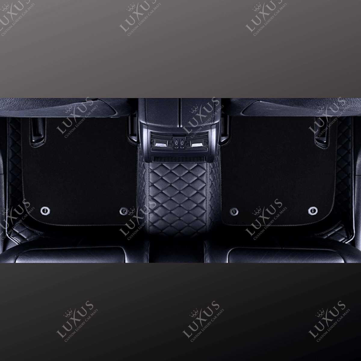 Luxus Car Mats™ - Juego de alfombrillas de lujo con costuras negras y azules