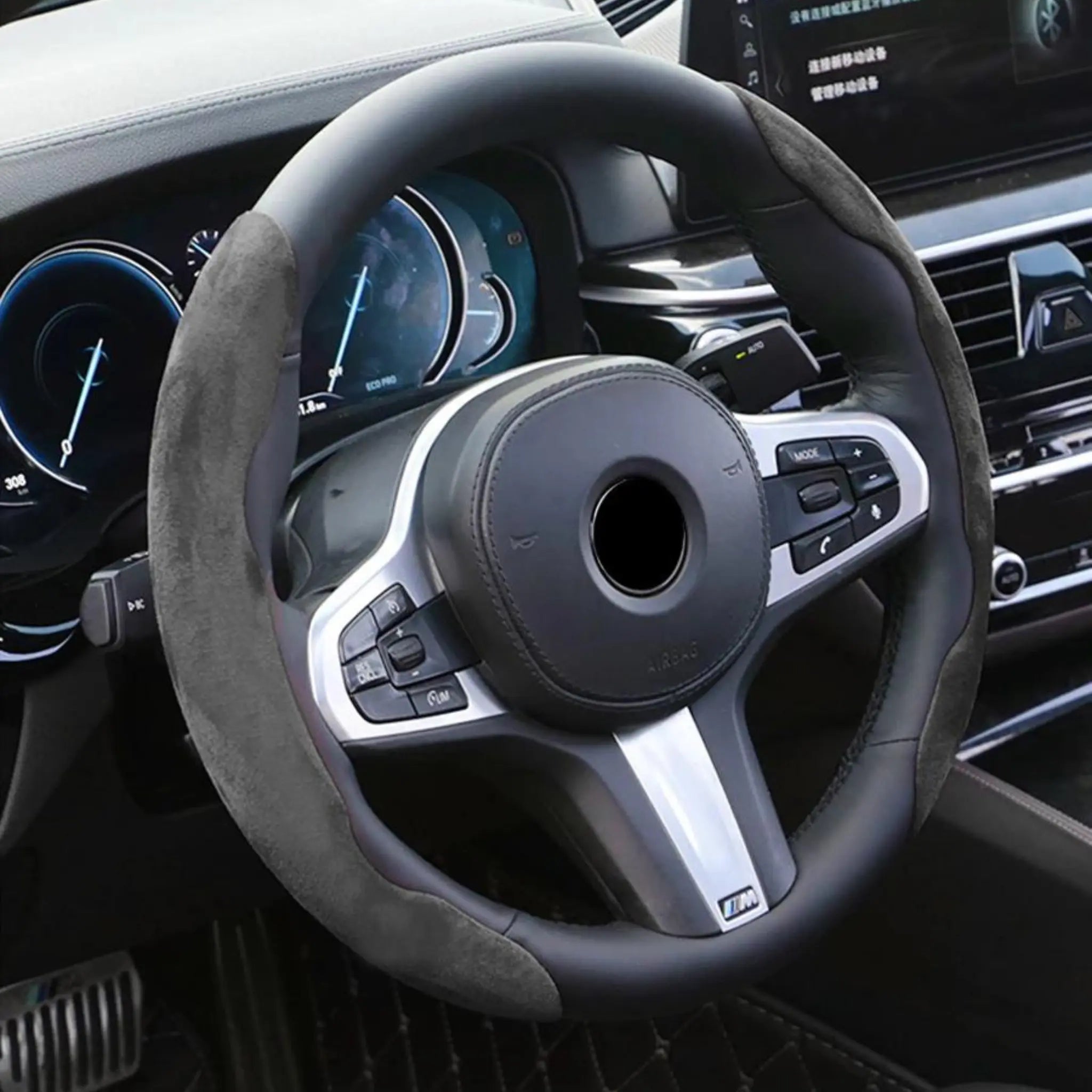 NEW Luxus Suede Minimalist Steering Wheel Cover