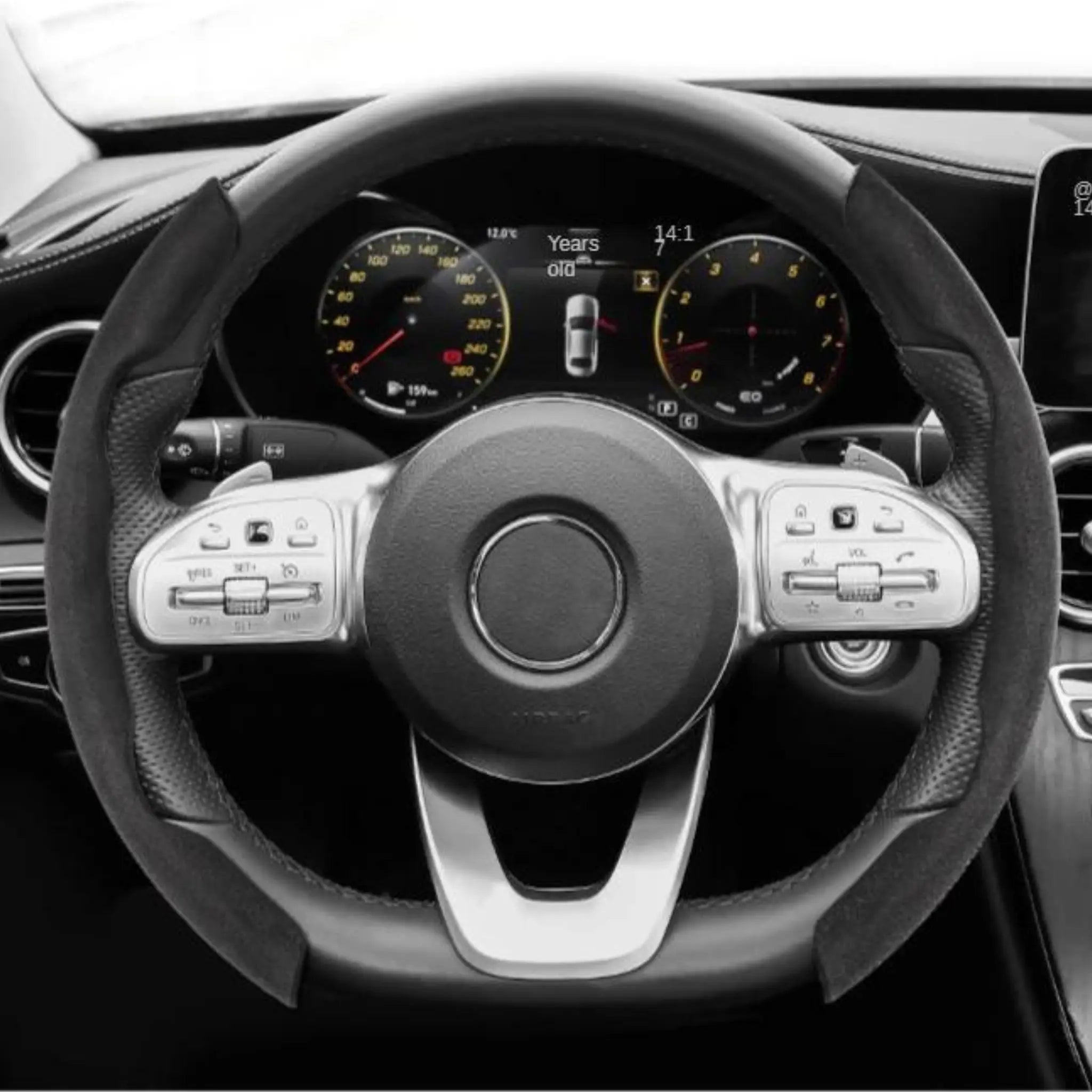 Luxus Suede Minimalist Steering Wheel Cover