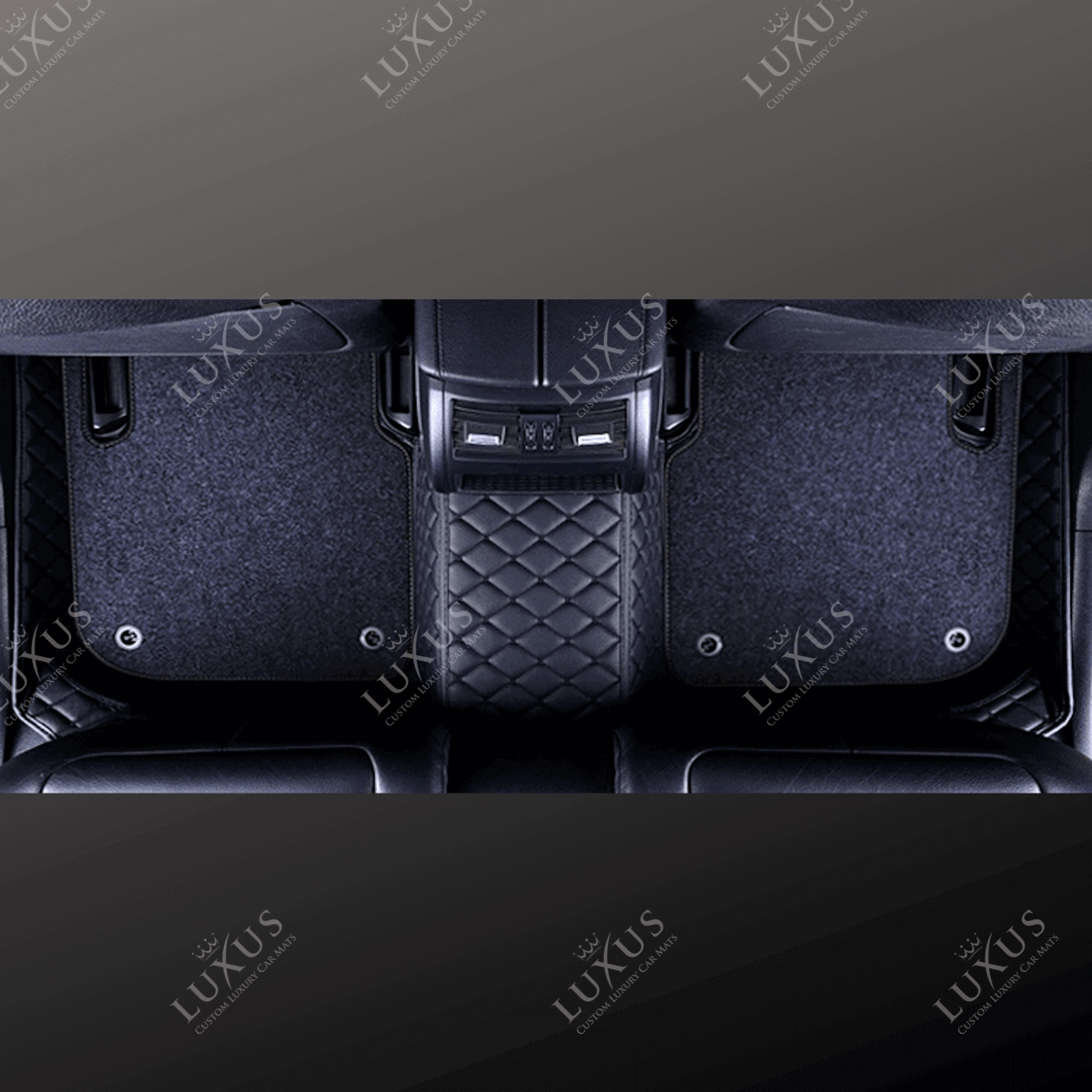 Luxus Car Mats™ - Luxe automattenset met zwarte en blauwe stiksels