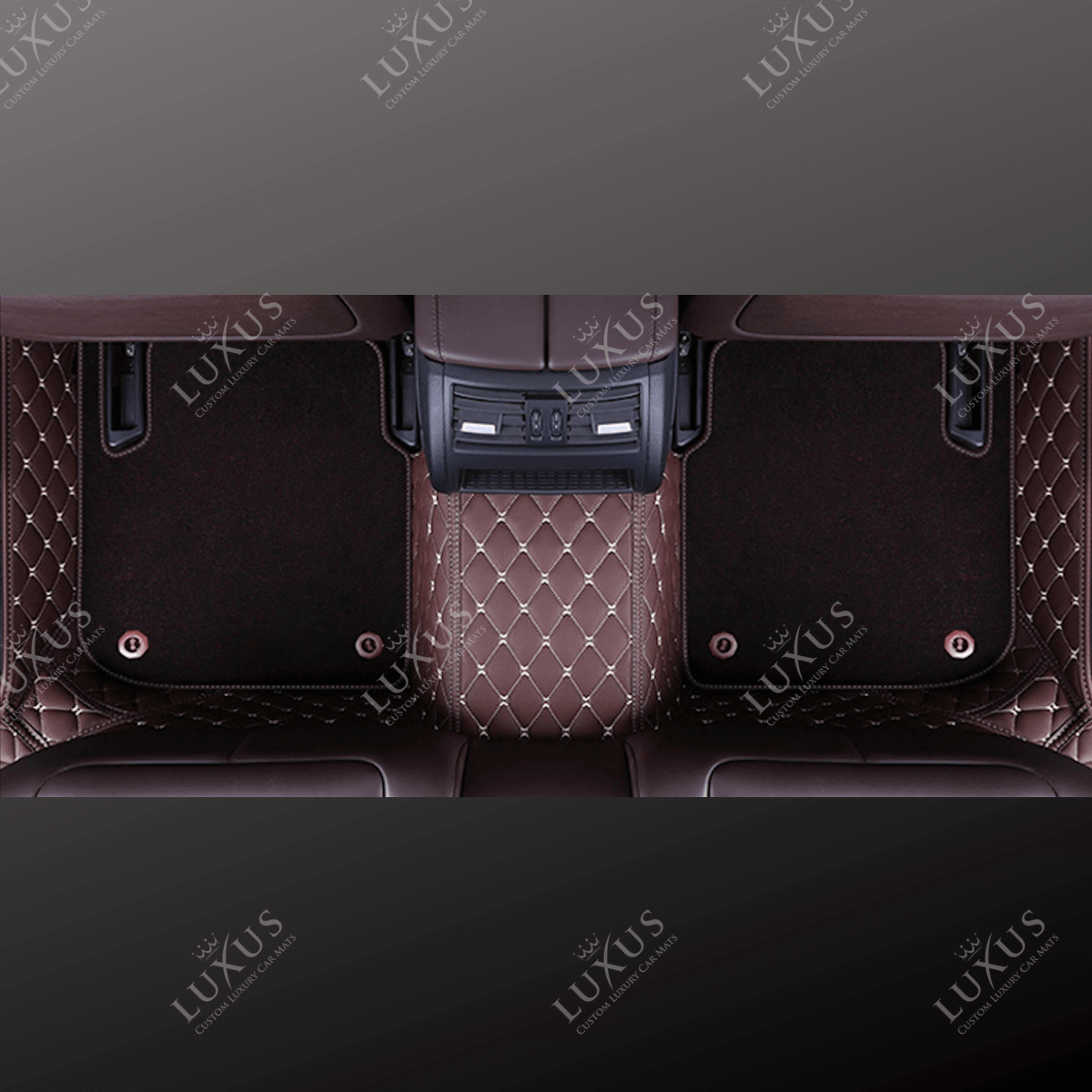 Luxus Car Mats™ - Juego de alfombrillas de lujo con costuras negras y azules