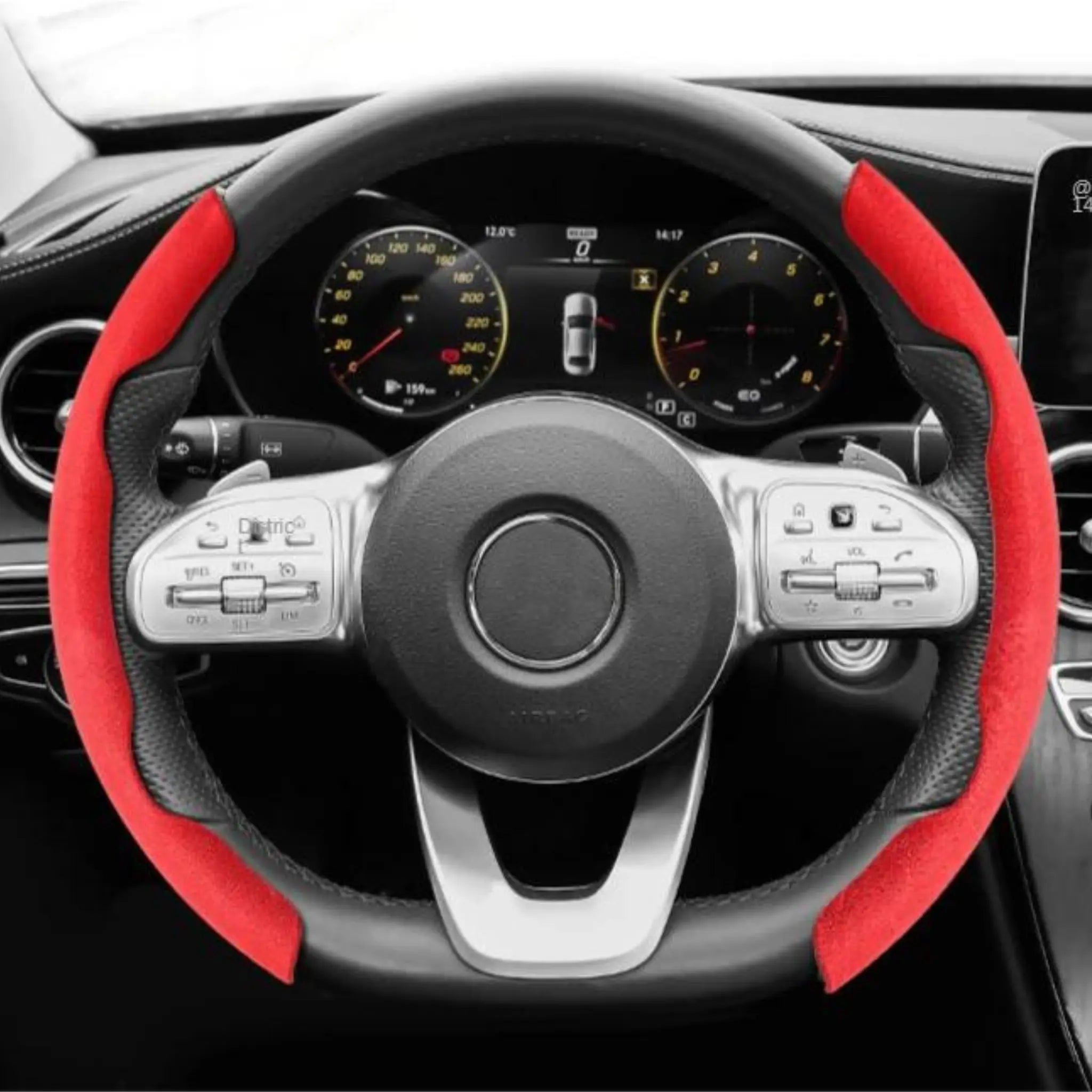 Luxus Suede Minimalist Steering Wheel Cover
