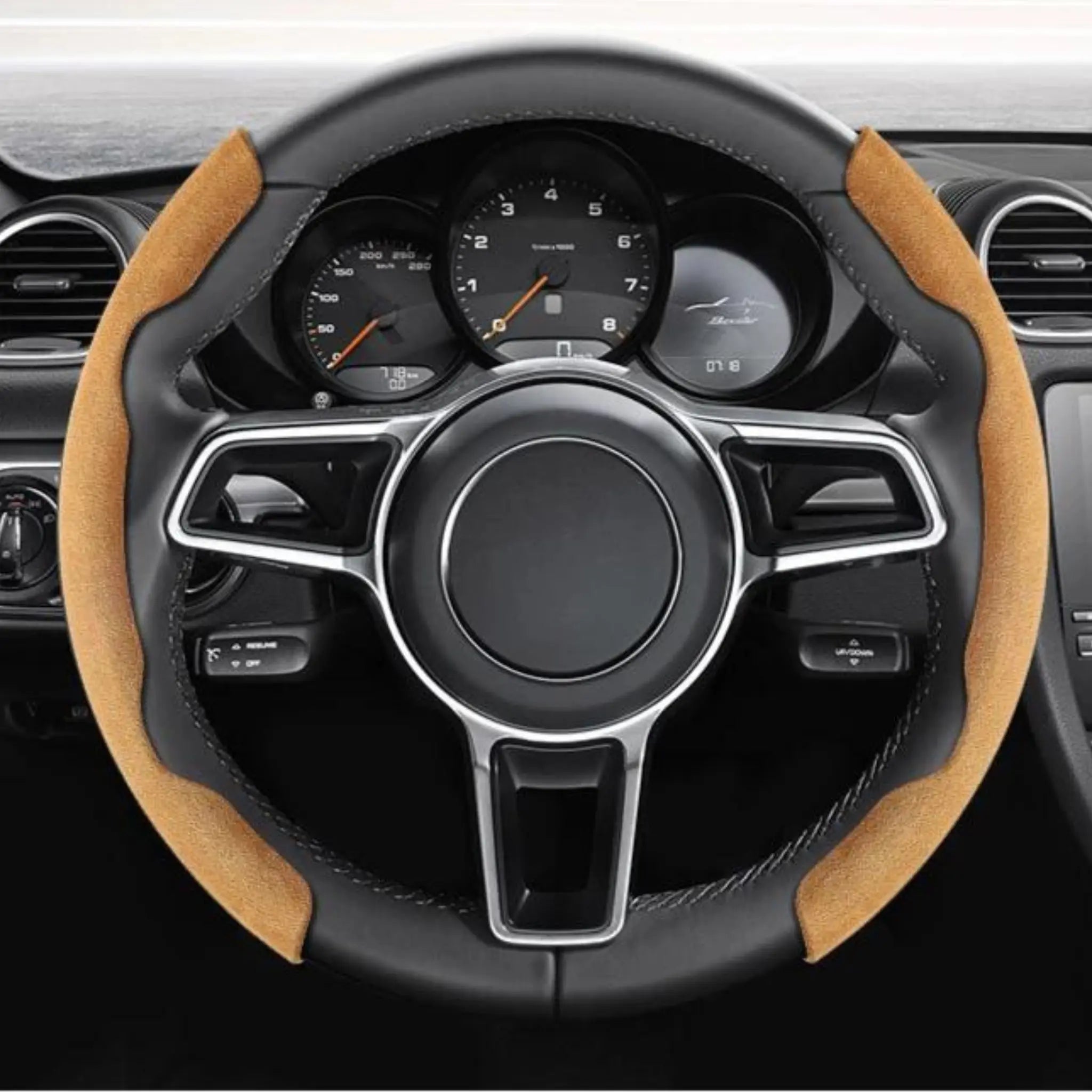 Luxus Suede Minimalist Steering Wheel Cover