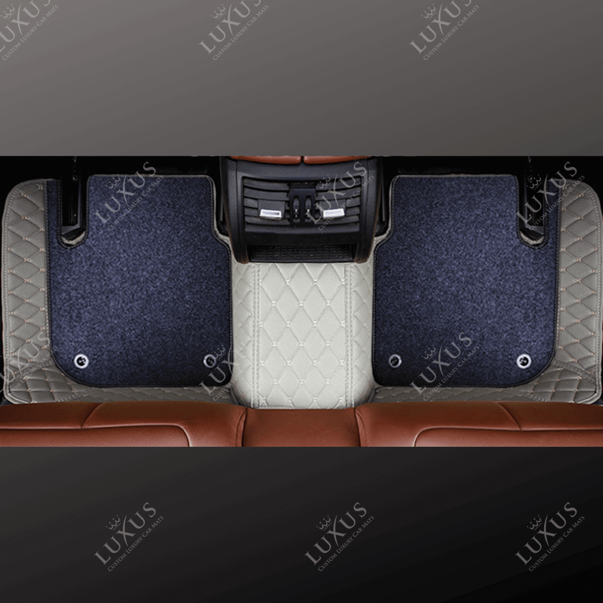 Luxus Car Mats™ - Luxe automattenset met zwarte en blauwe stiksels