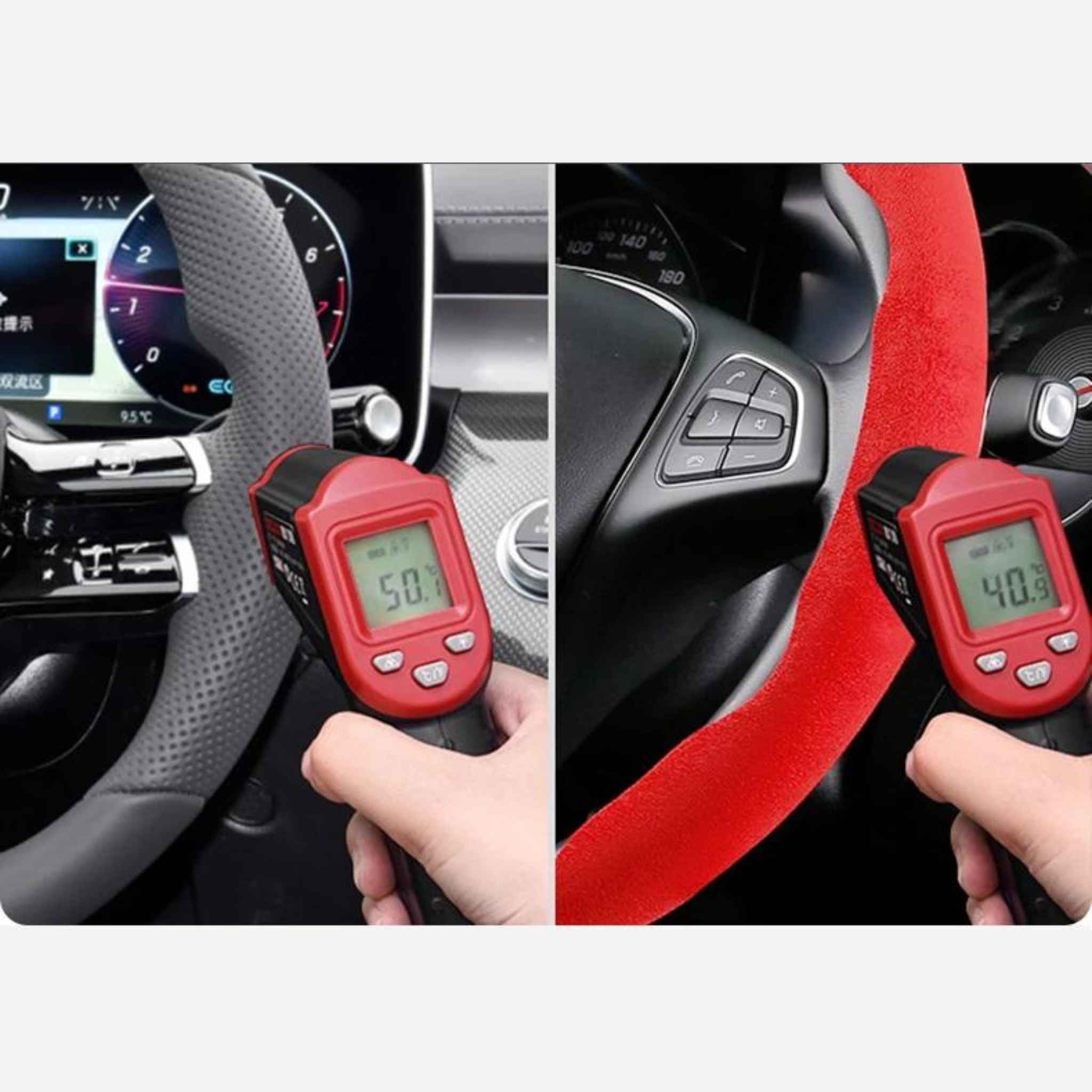 Luxus Suede Minimalist Steering Wheel Cover