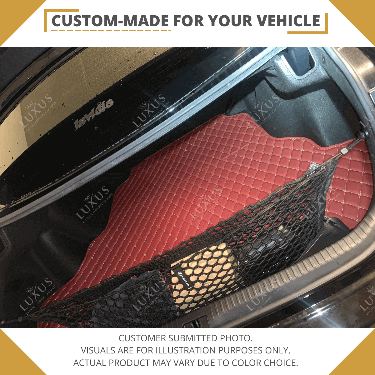Luxus Car Mats™ – Luxus-Leder-Kofferraum-/Kofferraummatte in Creme-Beige