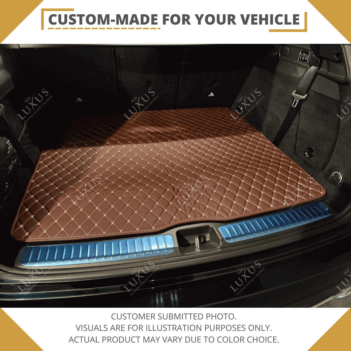 Luxus Car Mats™ – Luxus-Leder-Kofferraum-/Kofferraummatte in Creme-Beige