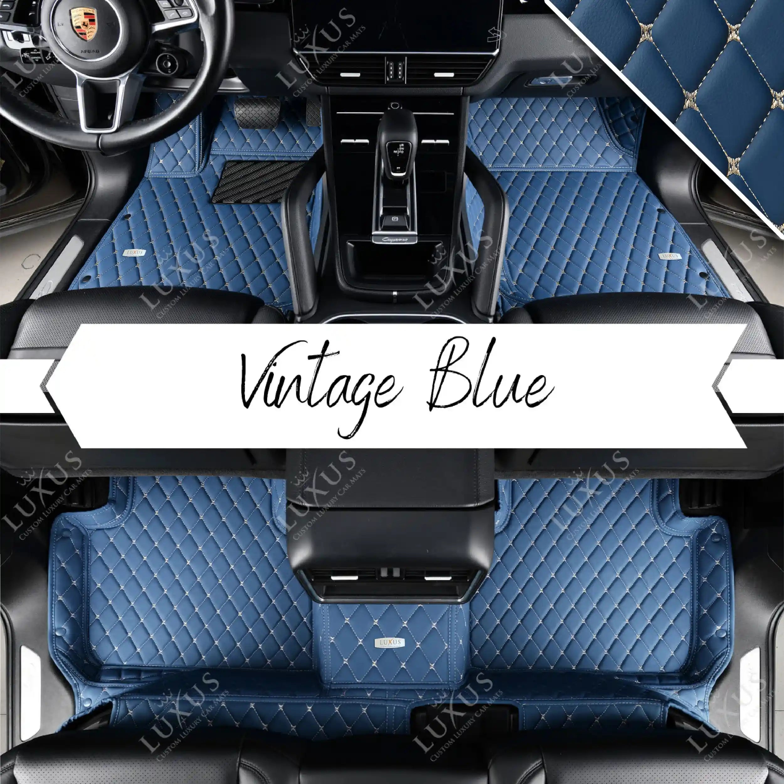 Luxus Car Mats™ - Vintage blauwe luxe automatten set