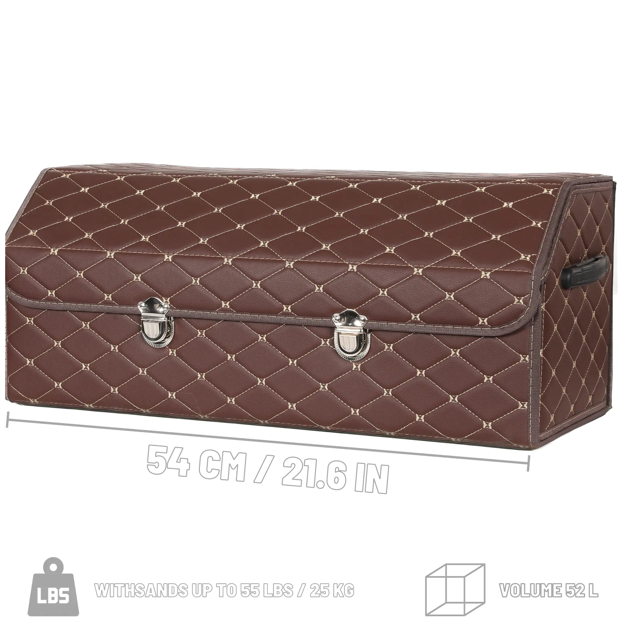 Chocolate Brown Diamond Trunk Organizer