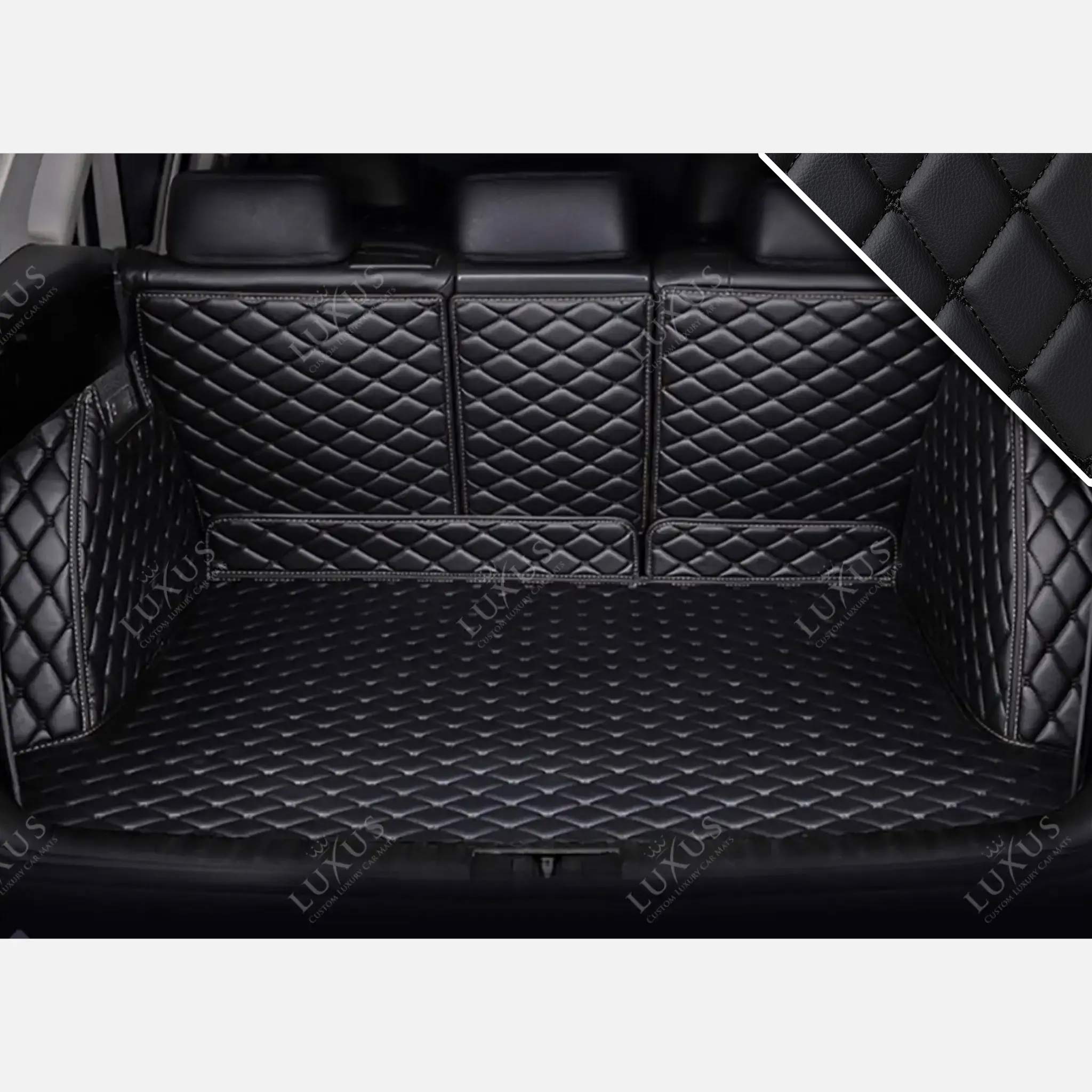 Luxus 360Fit Premium Diamond Custom Trunk Liner | Black & Black Stitching