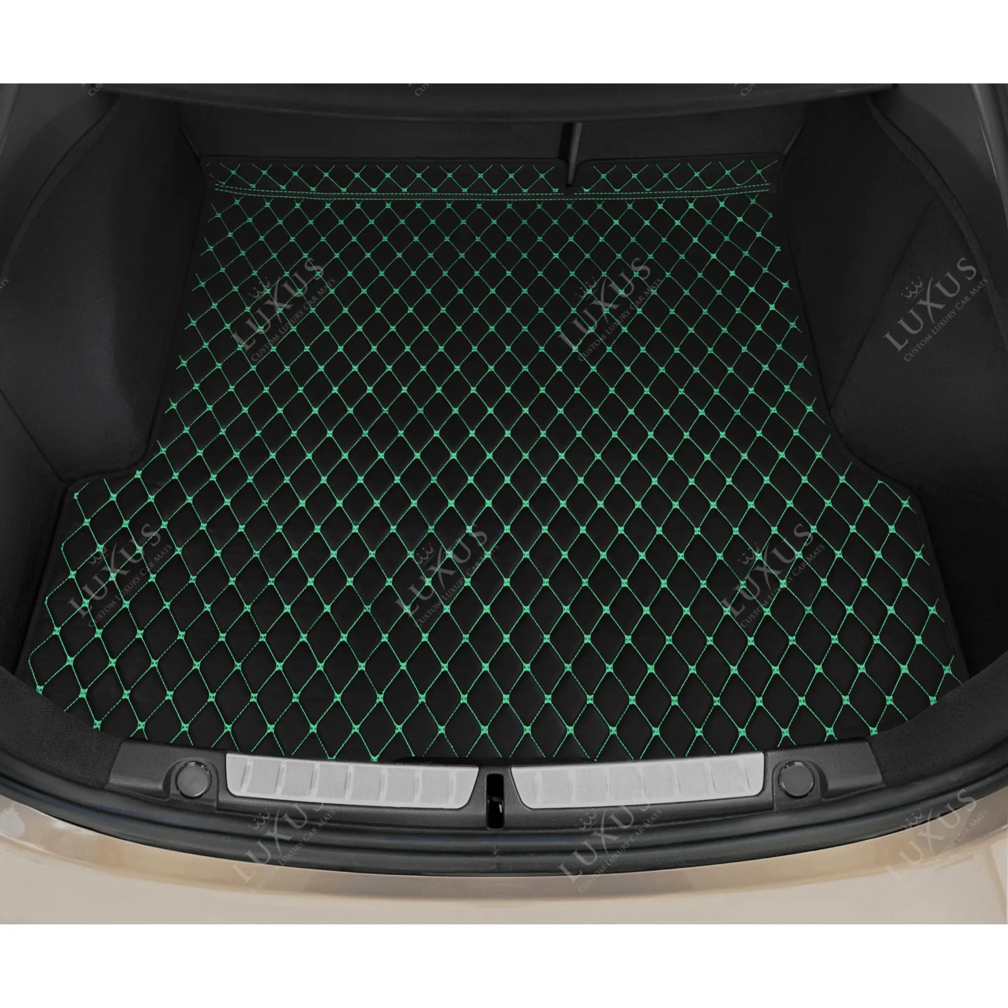 Copy of Black & Black Stitching Diamond Luxury Boot/Trunk Mat