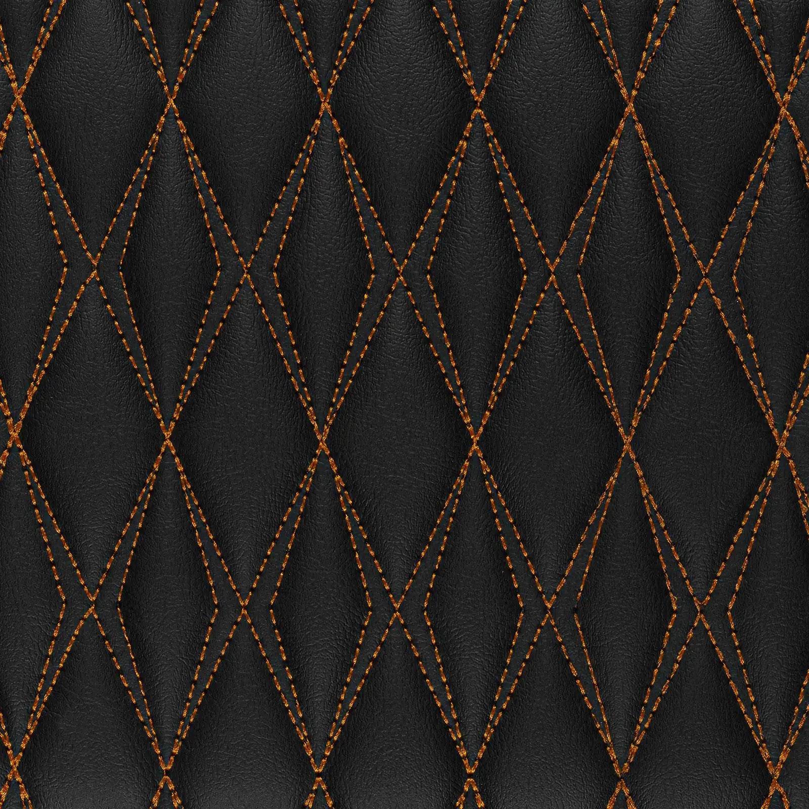 Luxus Twin-Diamond Double Layer Series Floor Mats | Black & Tan Stitching & Sahara Stone Top Carpet