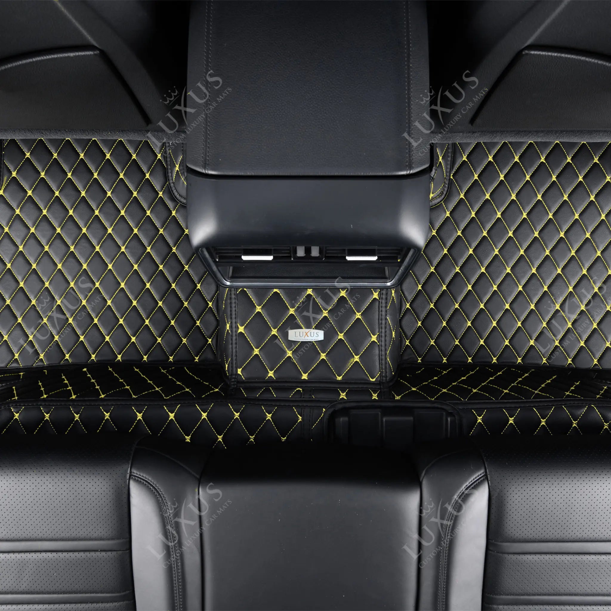 Luxus Car Mats™ – Luxus-Automatten-Set mit schwarzen und gelben Nähten